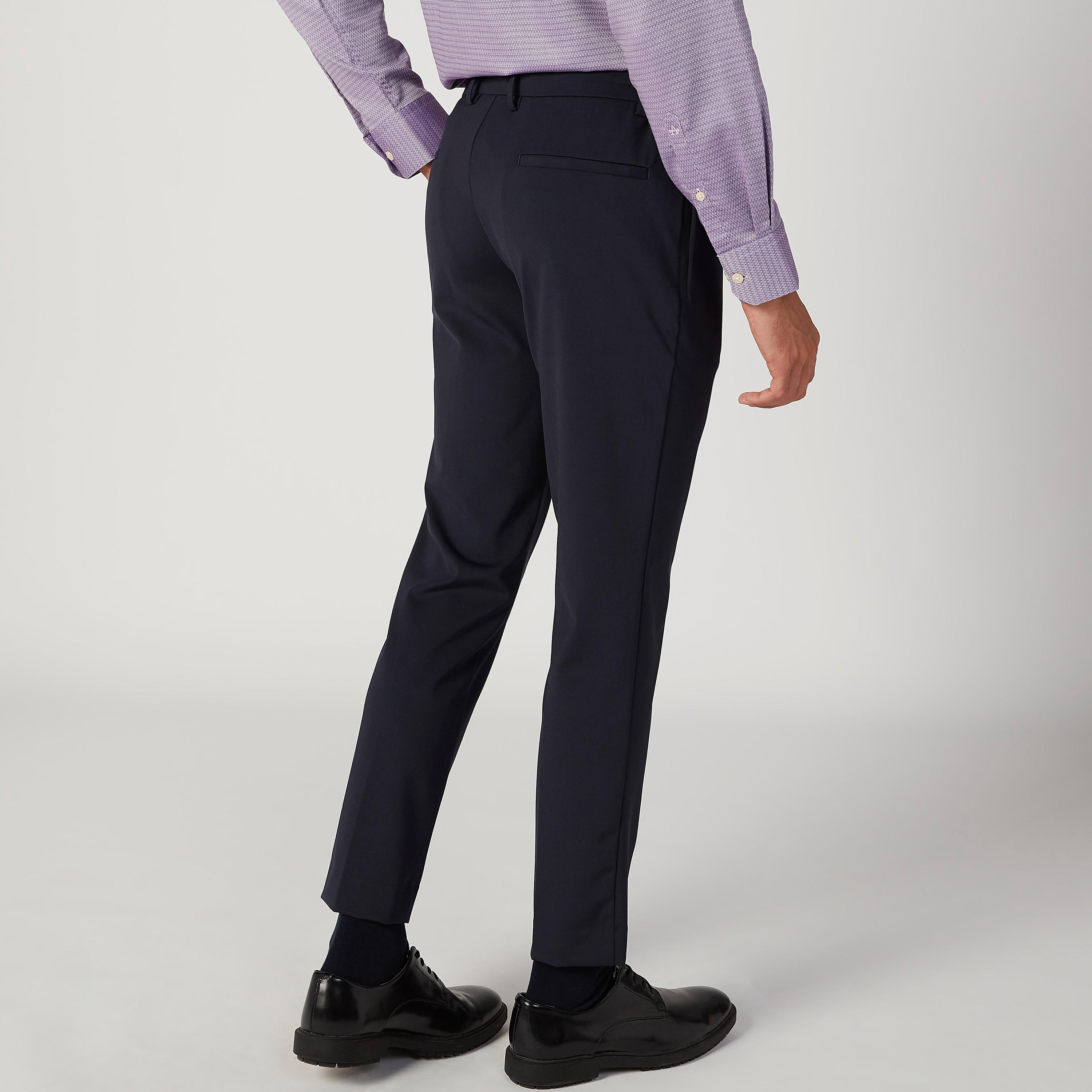 بنطلون سليم منسوج بخصر متوسط الارتفاع وجيوب-men-clothing-bottoms-trousersandchinos-trousers-image-4