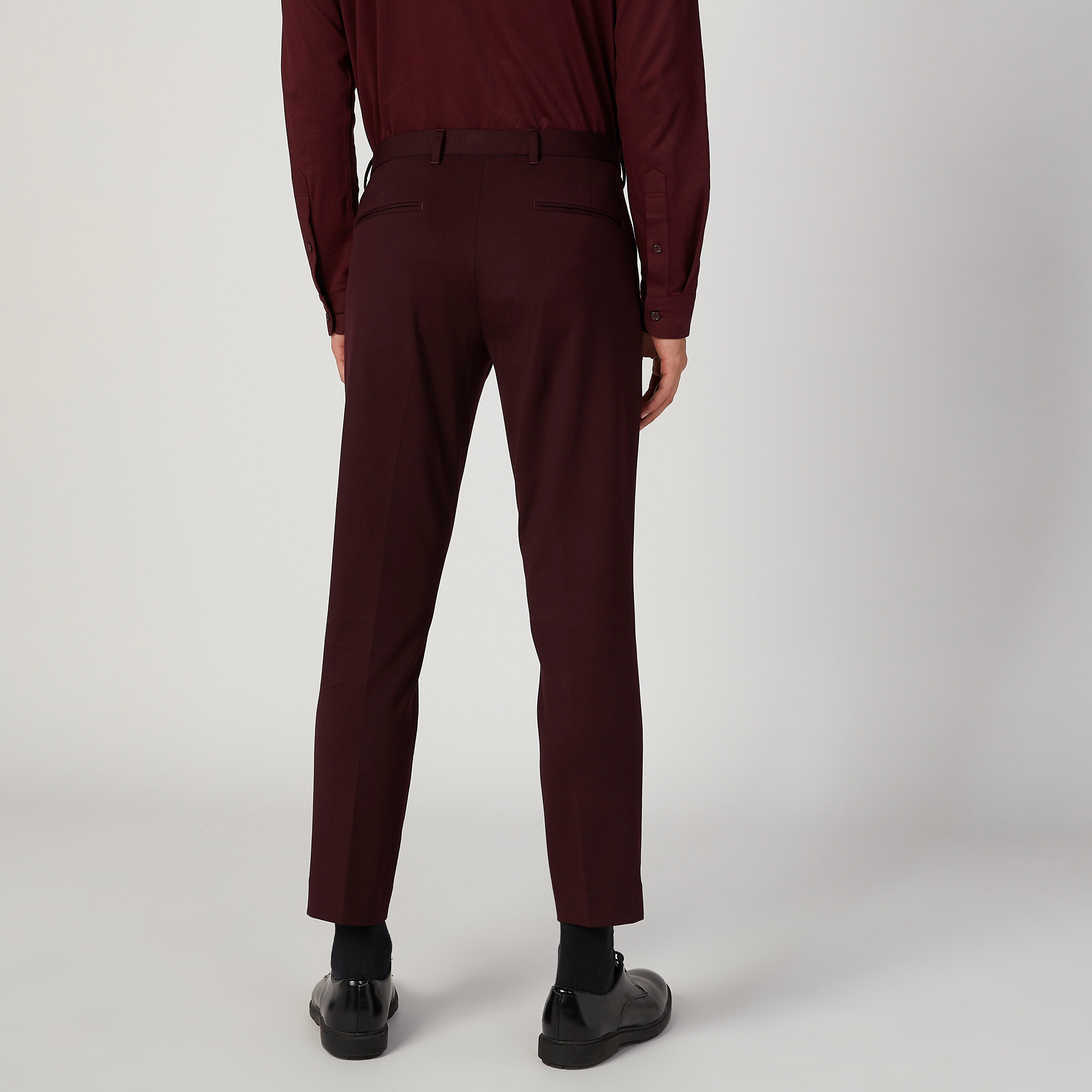 Slim Fit Full Length Plain Mid Waist Trousers with Pocket Detail-men-clothing-bottoms-trousersandchinos-trousers-image-4