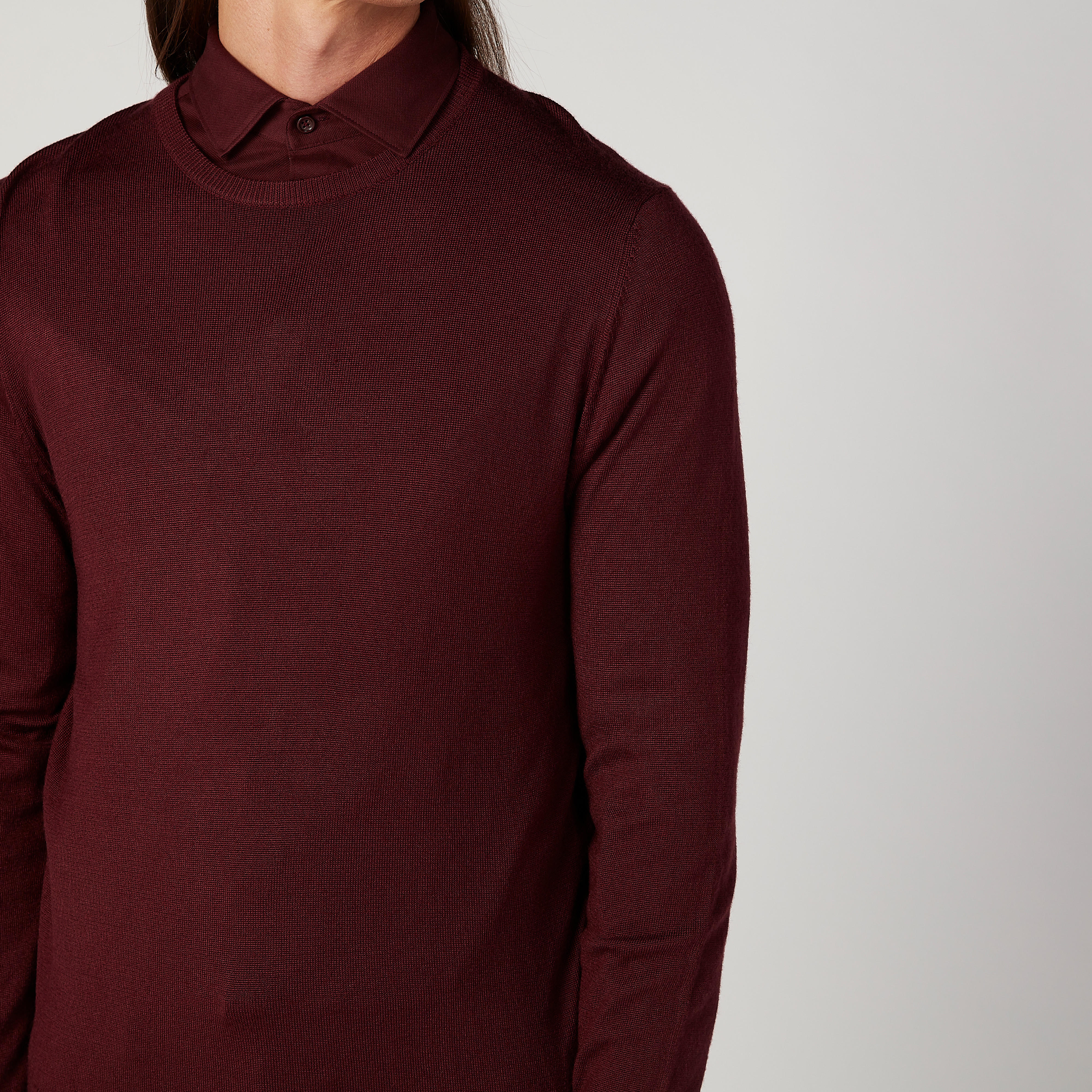 Slim Fit Textured Sweater with Round Neck and Long Sleeves-men-clothing-sweatersandpullovers-image-3