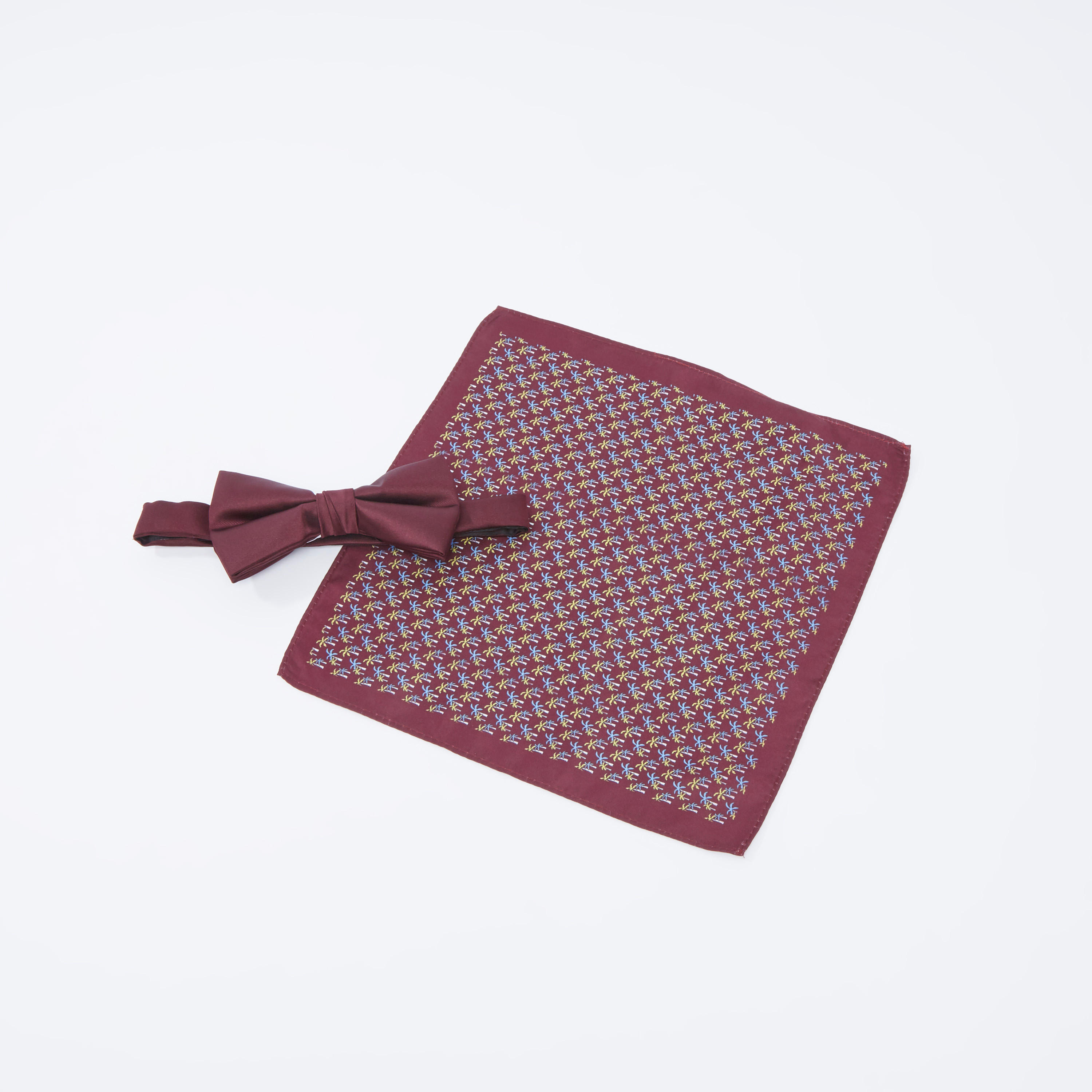 طقم بابيون سادة ومنديل جيب بطبعات-men-tiesandcufflinks-pocketsquares-image-5