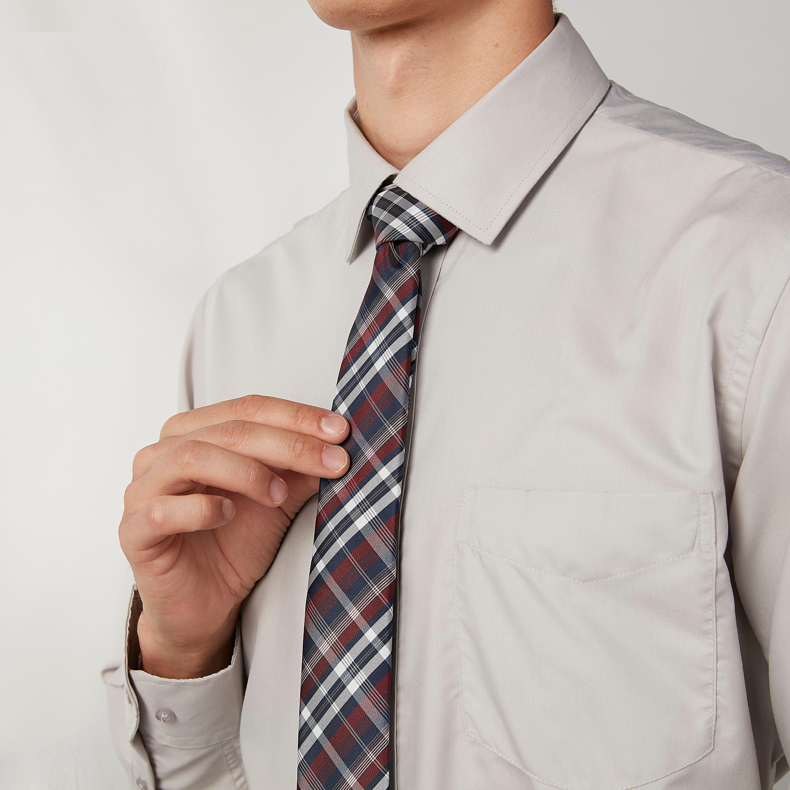 Striped Regular Necktie with Keeper Loop-men-tiesandcufflinks-pocketsquares-image-2