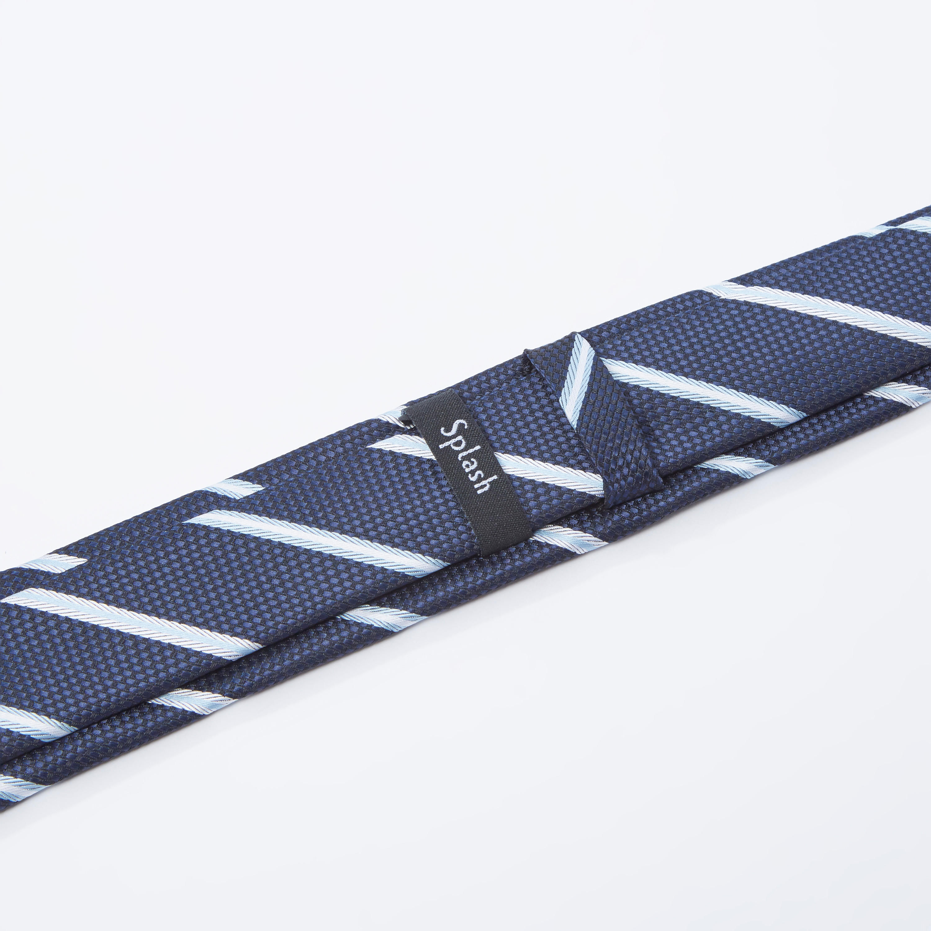 Striped Regular Necktie with Keeper Loop-men-tiesandcufflinks-pocketsquares-image-3