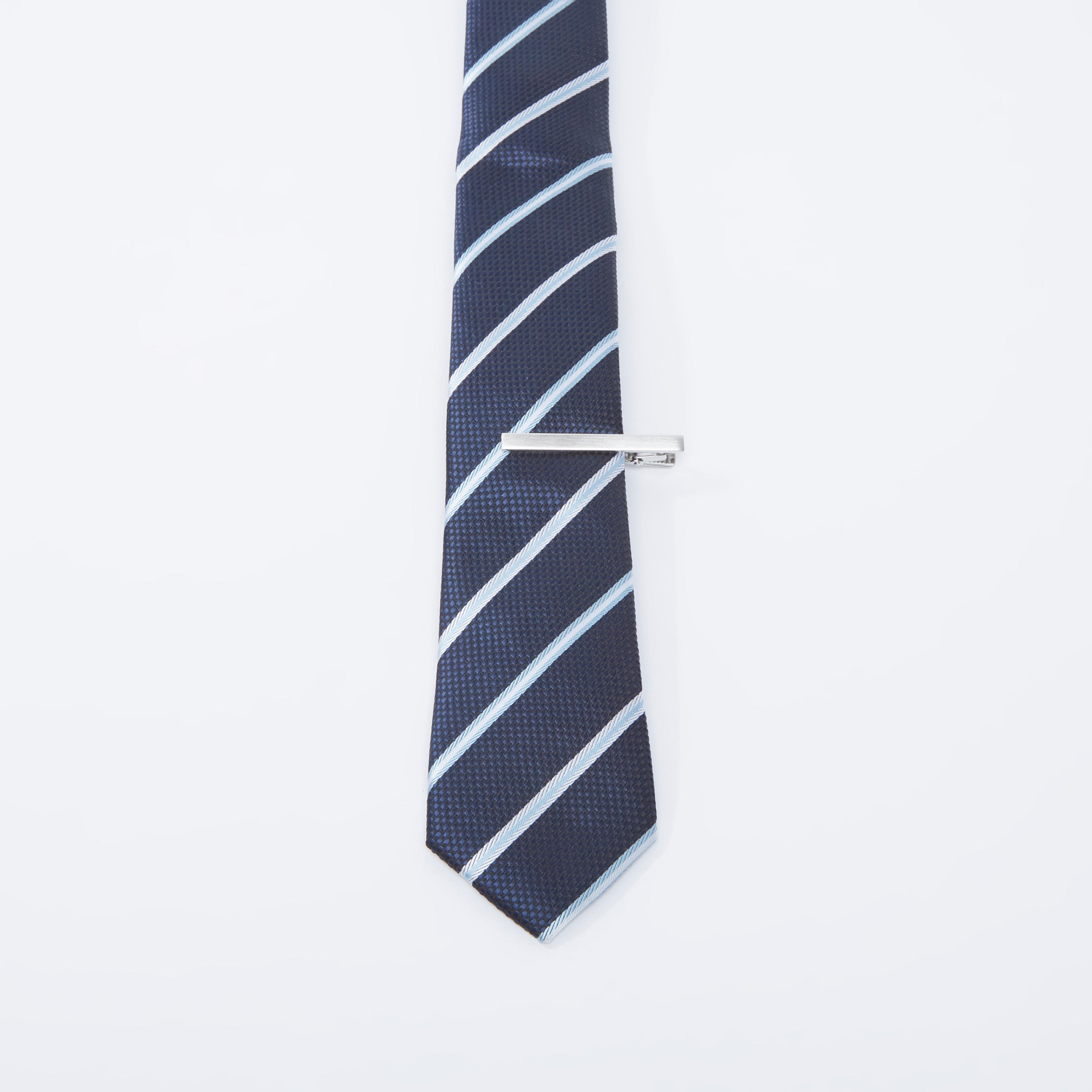Striped Regular Necktie with Keeper Loop-men-tiesandcufflinks-pocketsquares-image-4
