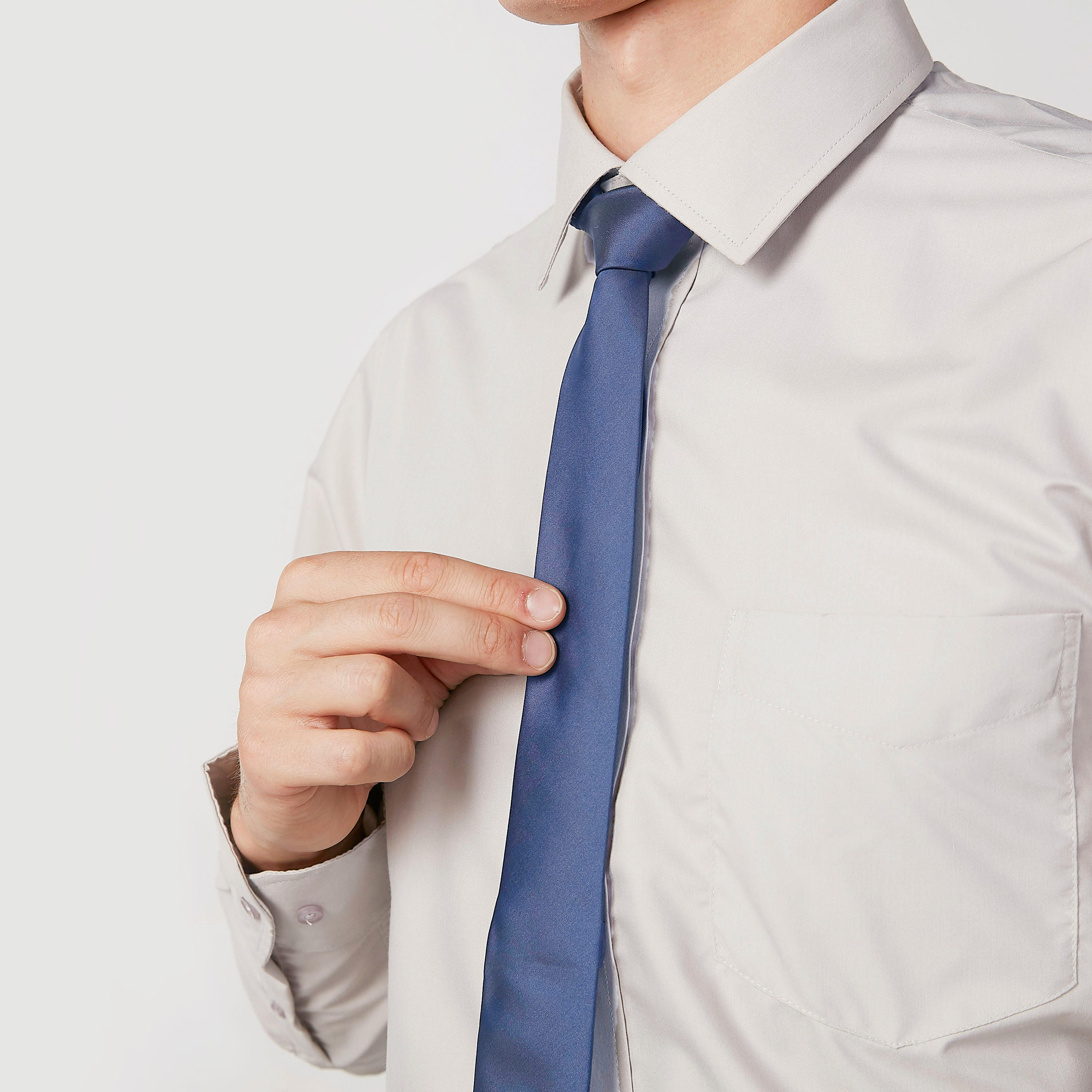 Plain Regular Necktie with Keeper Loop-men-tiesandcufflinks-pocketsquares-image-2