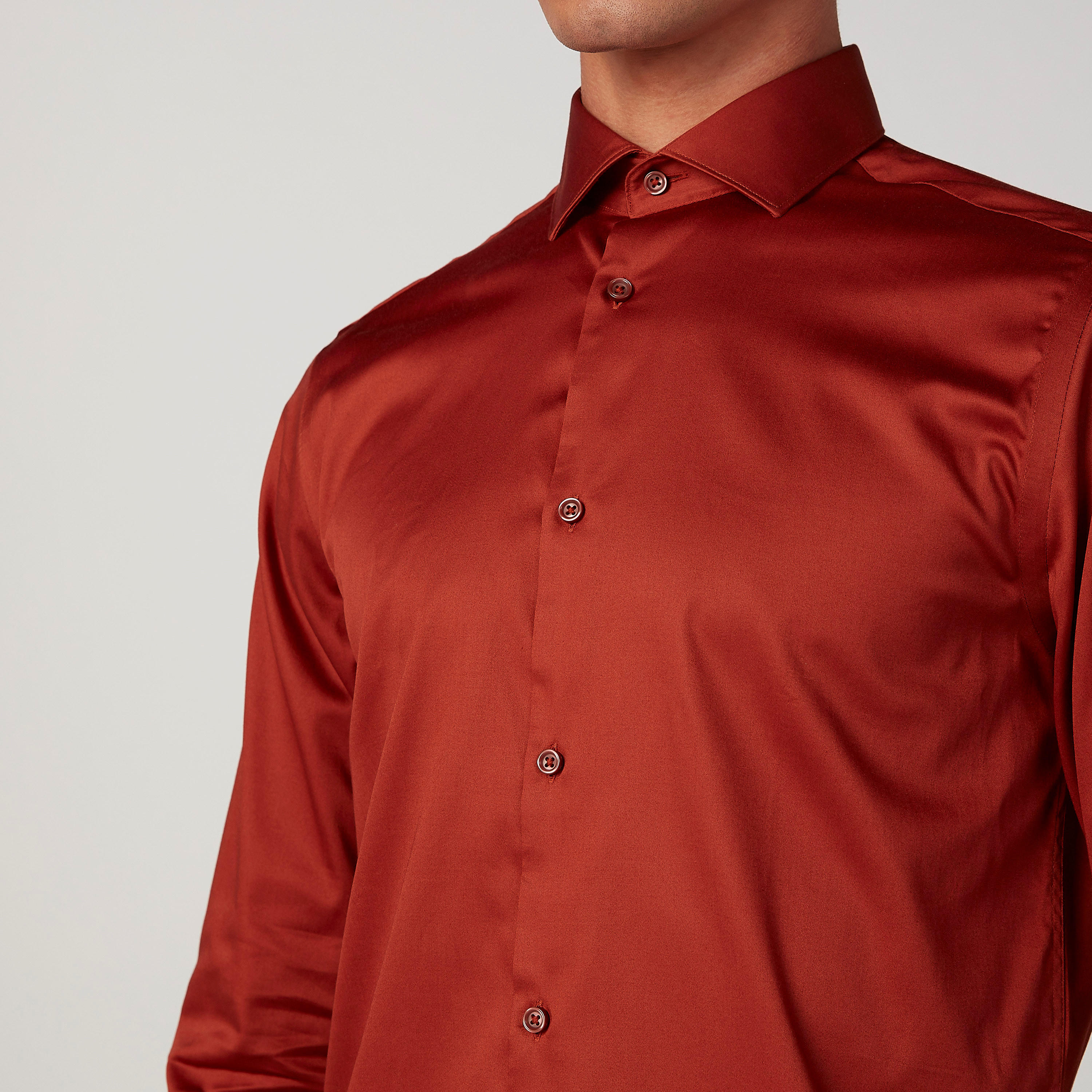 Solid Shirt with Spread Collar and Long Sleeves-men-clothing-shirts-image-3