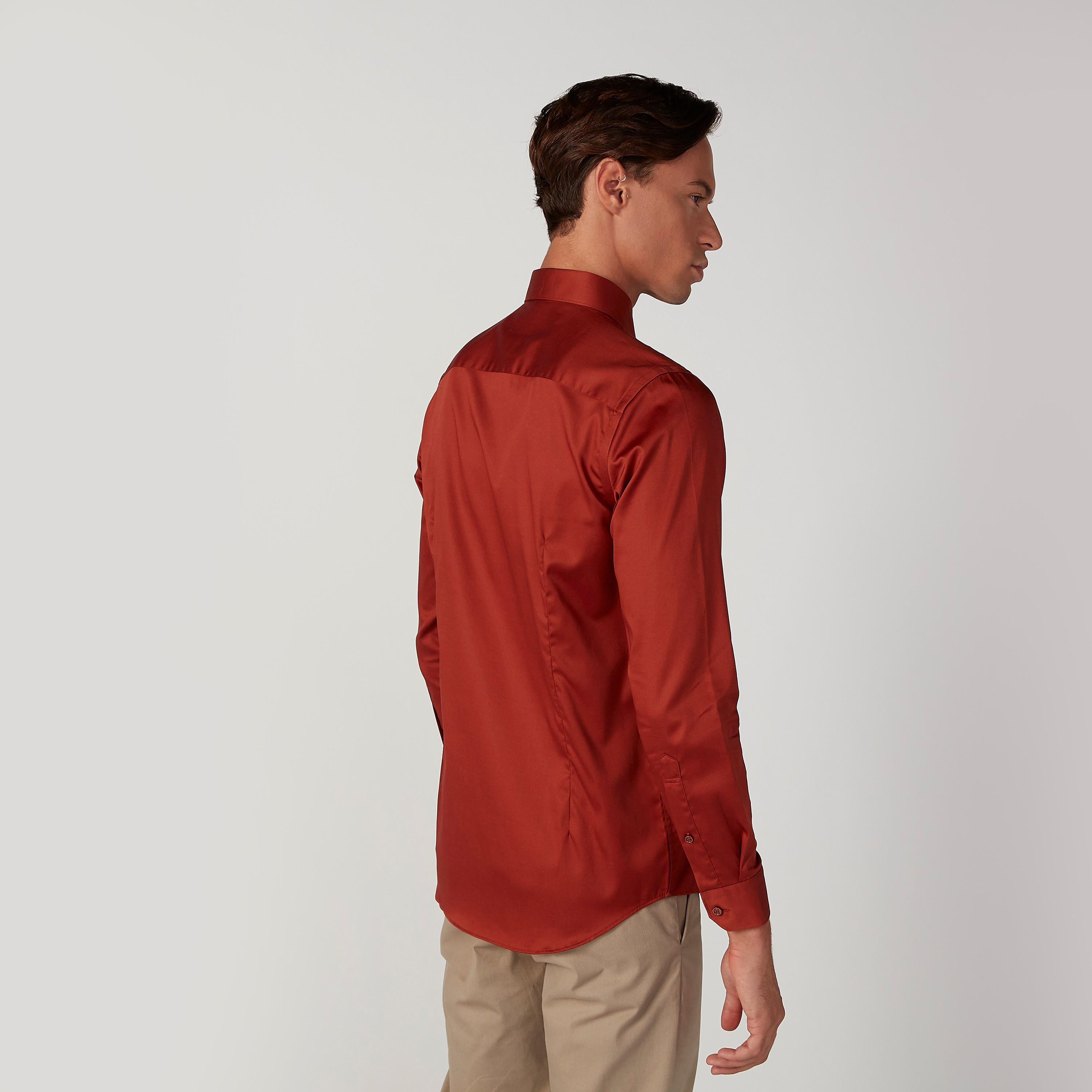 Solid Shirt with Spread Collar and Long Sleeves-men-clothing-shirts-image-4