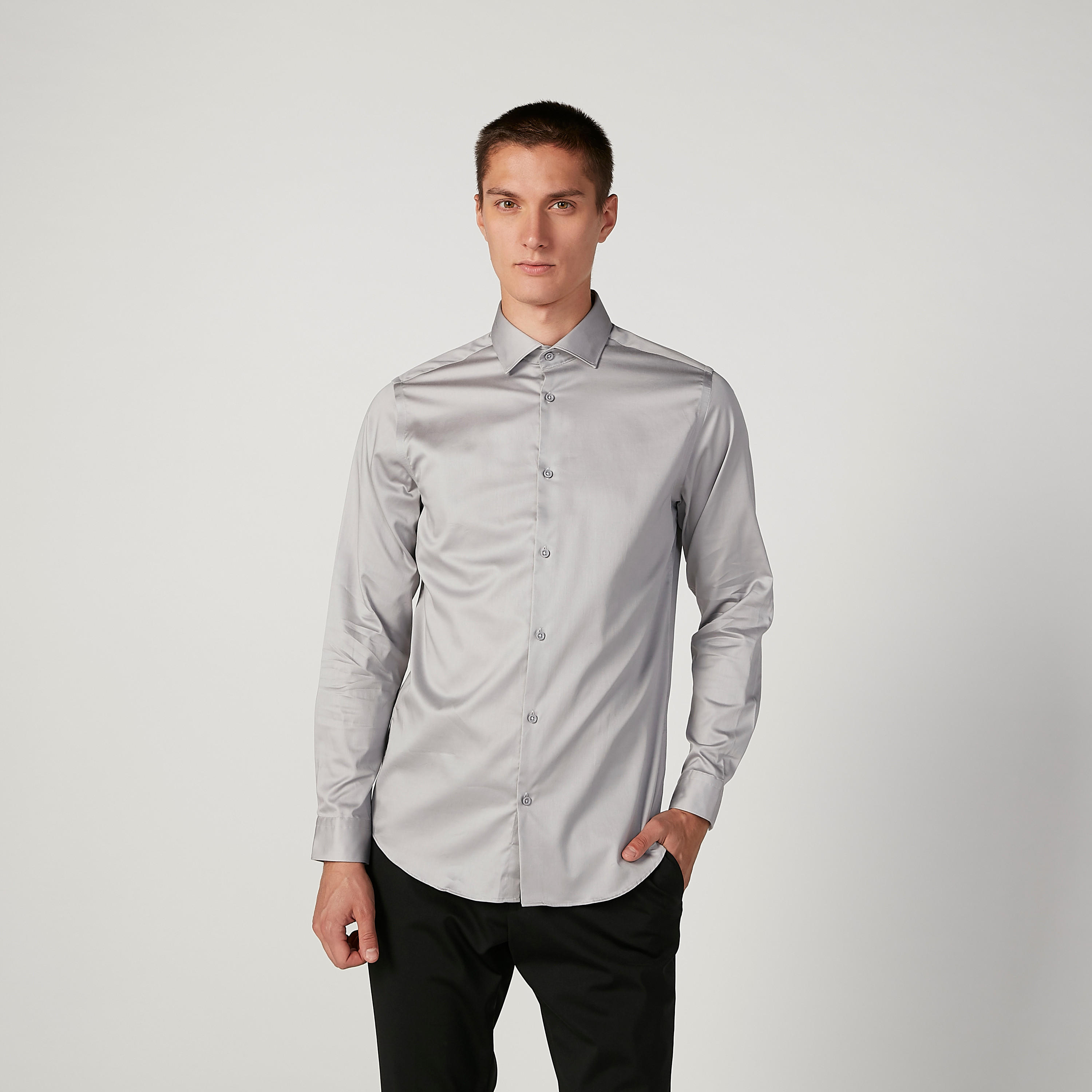قميص رسمي سادة بياقة عاديّة وأكمام طويلة-men-clothing-shirts-image-1