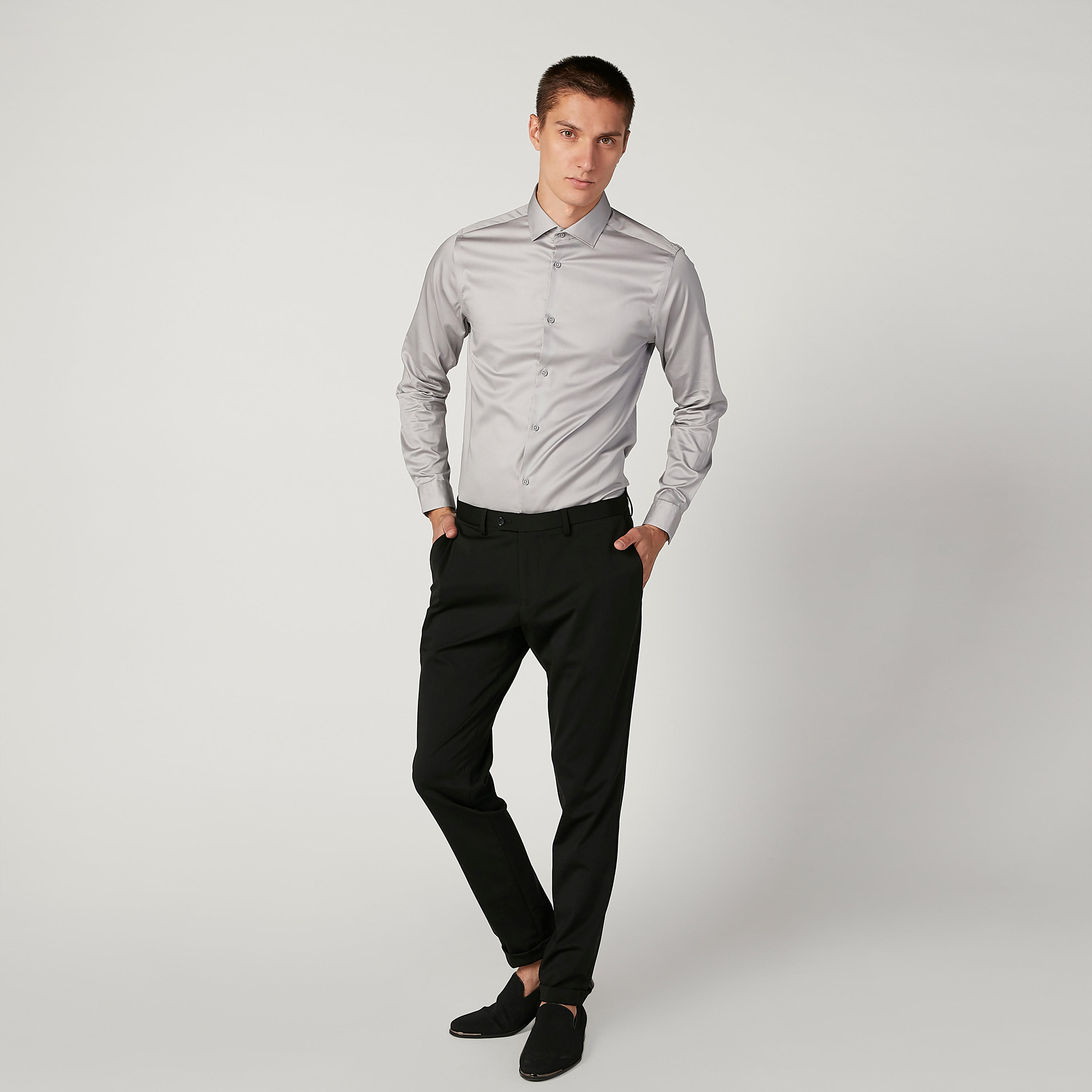 قميص رسمي سادة بياقة عاديّة وأكمام طويلة-men-clothing-shirts-image-2