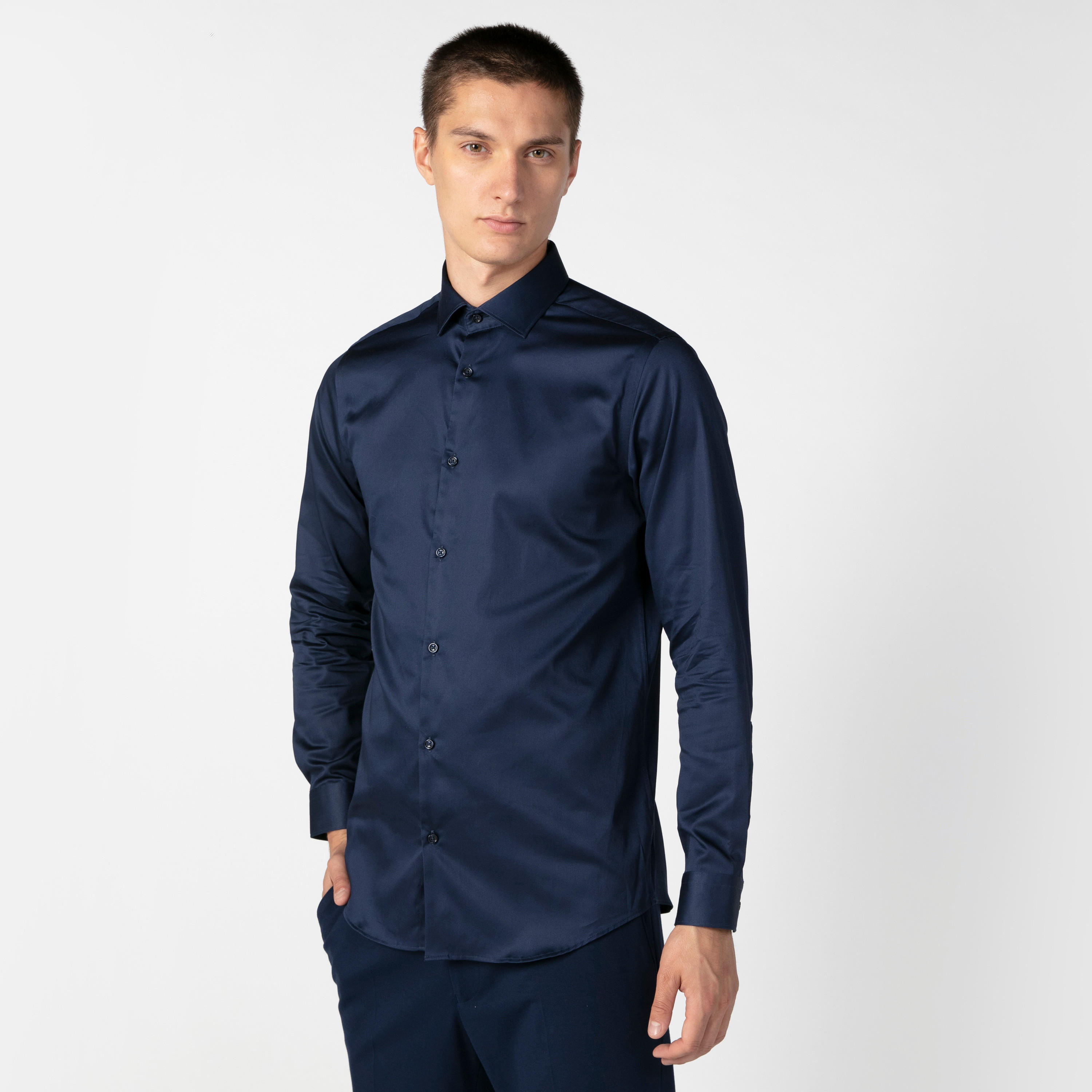 قميص رسمي سادة بياقة عاديّة وأكمام طويلة-men-clothing-shirts-image-4