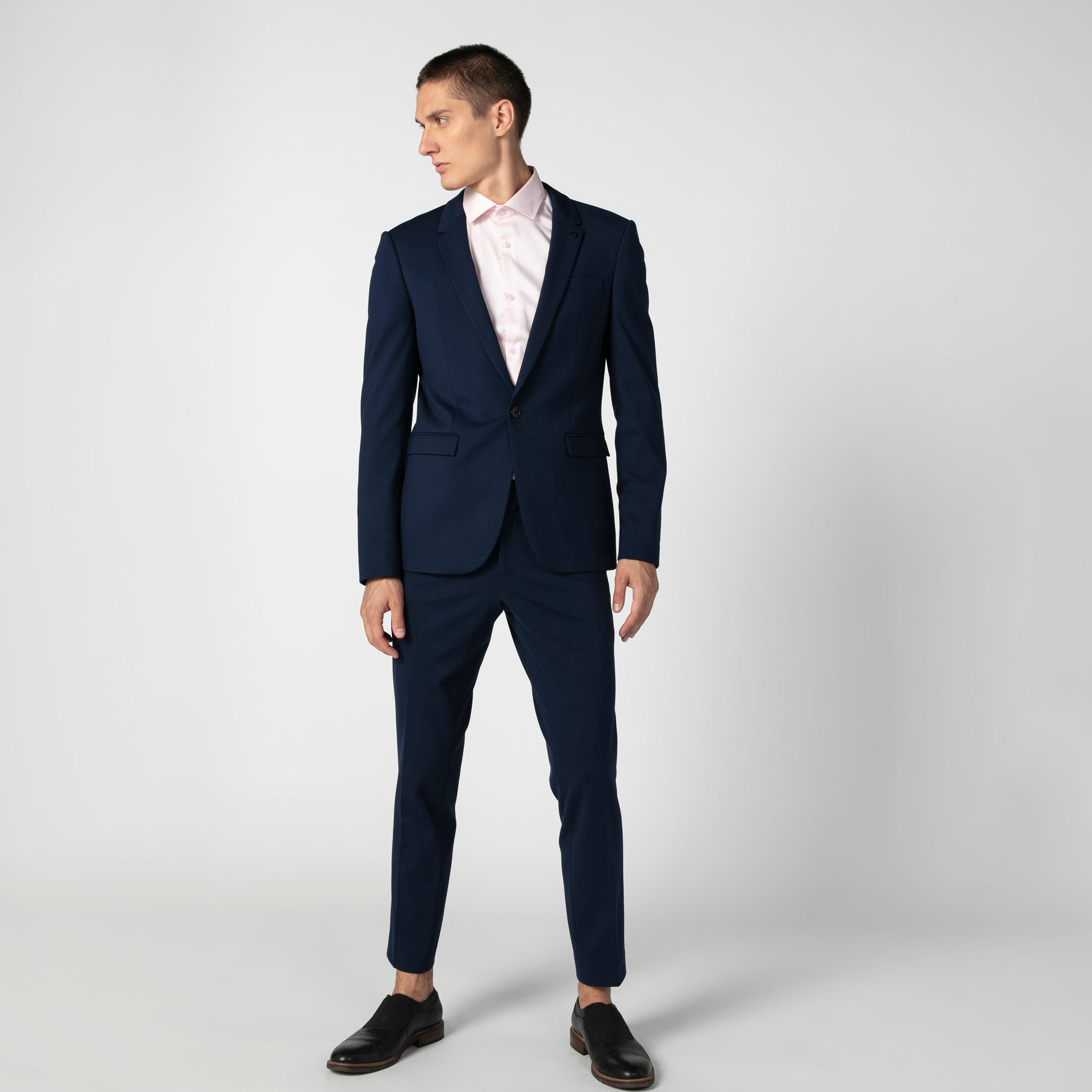 Solid Shirt with Spread Collar and Long Sleeves-men-clothing-shirts-image-2