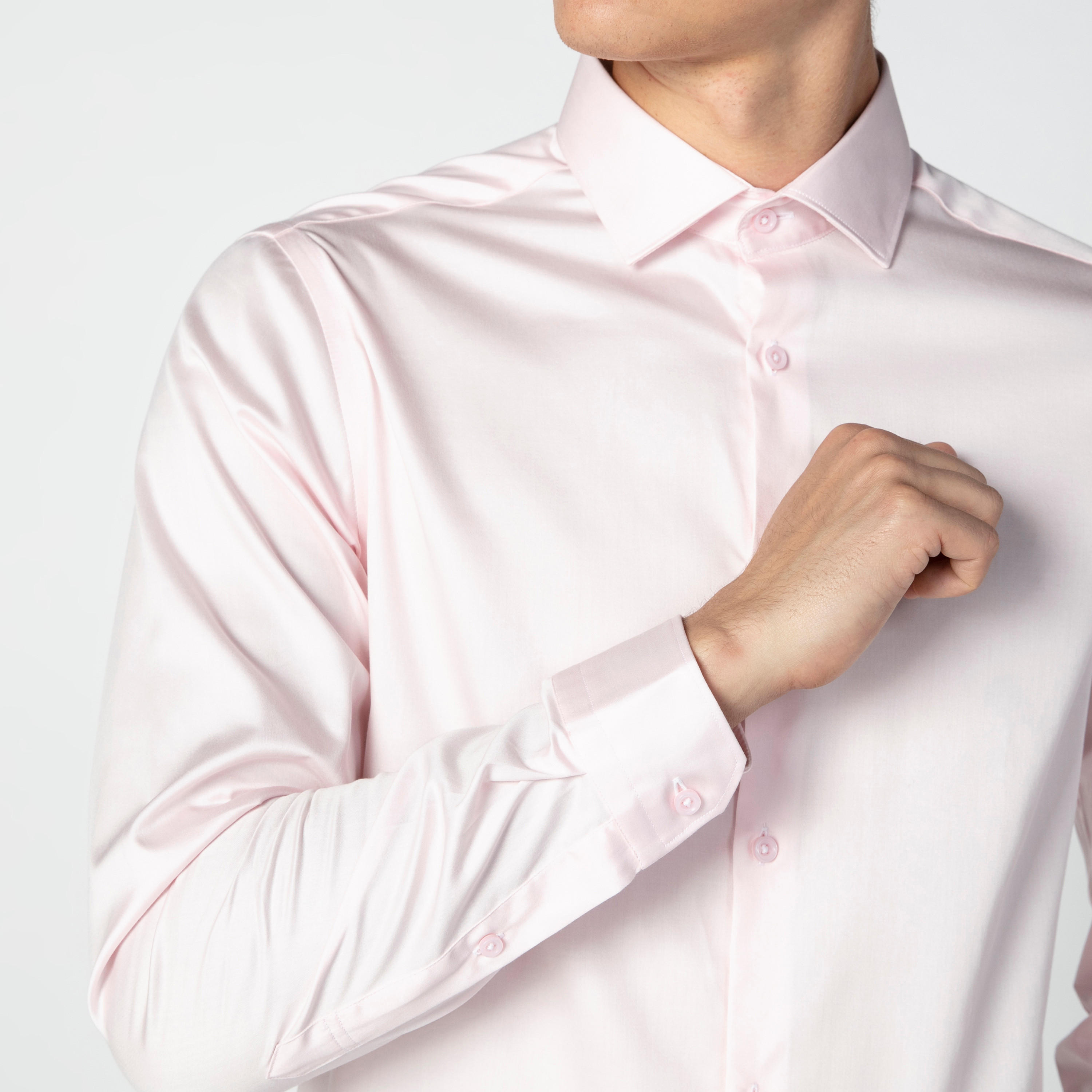 Solid Shirt with Spread Collar and Long Sleeves-men-clothing-shirts-image-3