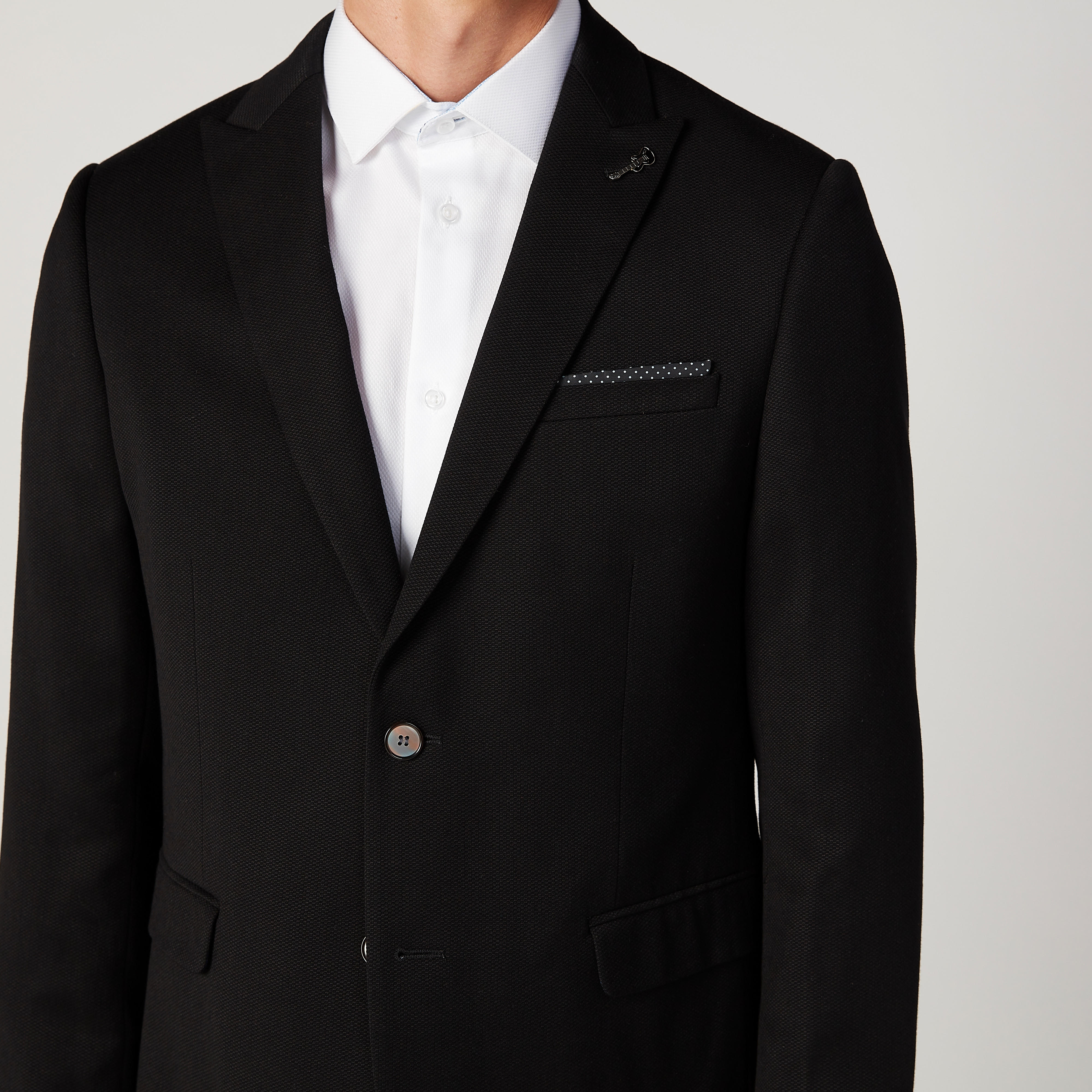 Solid Blazer with Notched Lapel and Flap Pockets-men-winterwear-jacketsandblazers-image-3