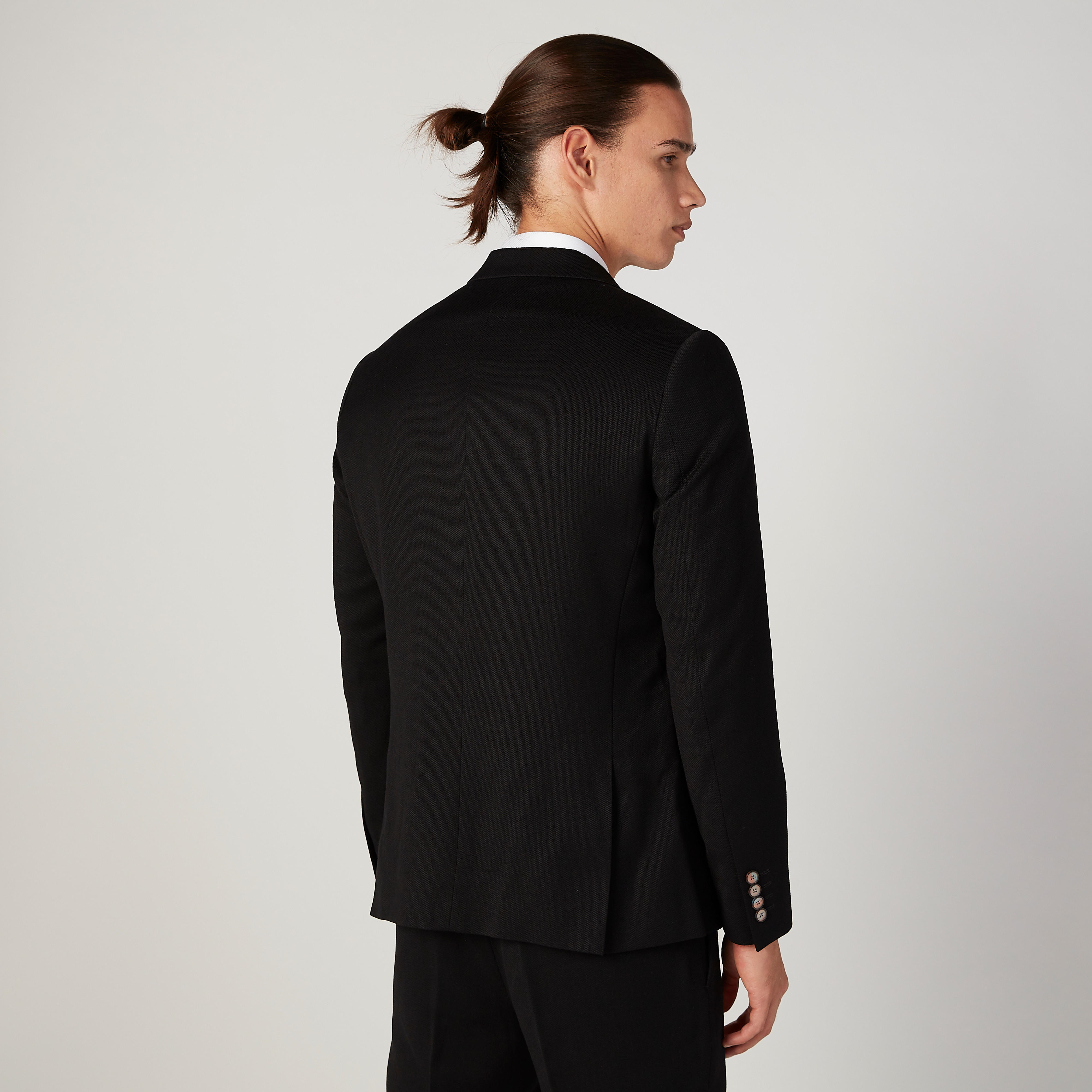 Solid Blazer with Notched Lapel and Flap Pockets-men-winterwear-jacketsandblazers-image-4