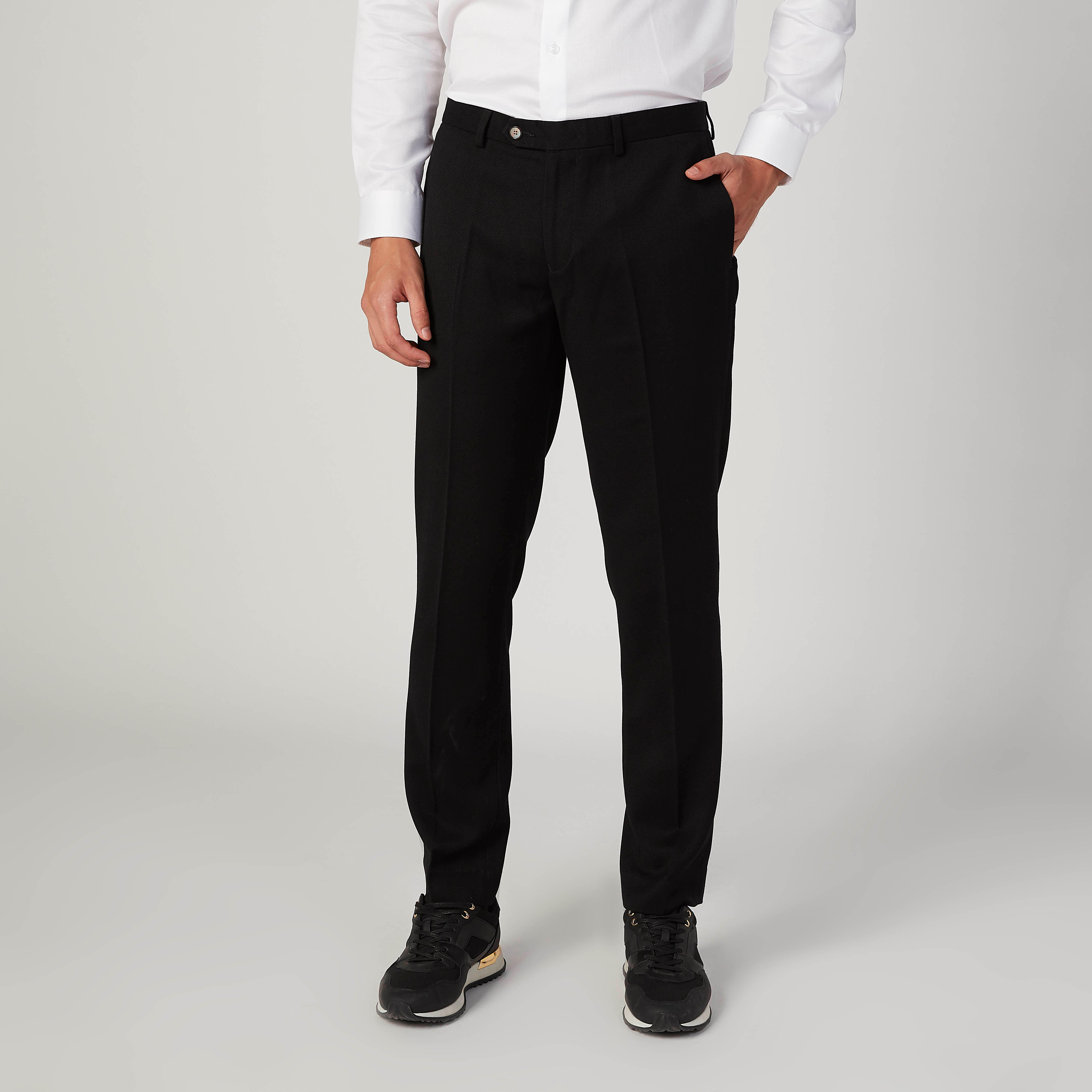 بنطلون سادة بجيوب وحلقات للحزام-men-clothing-bottoms-trousersandchinos-trousers-image-1