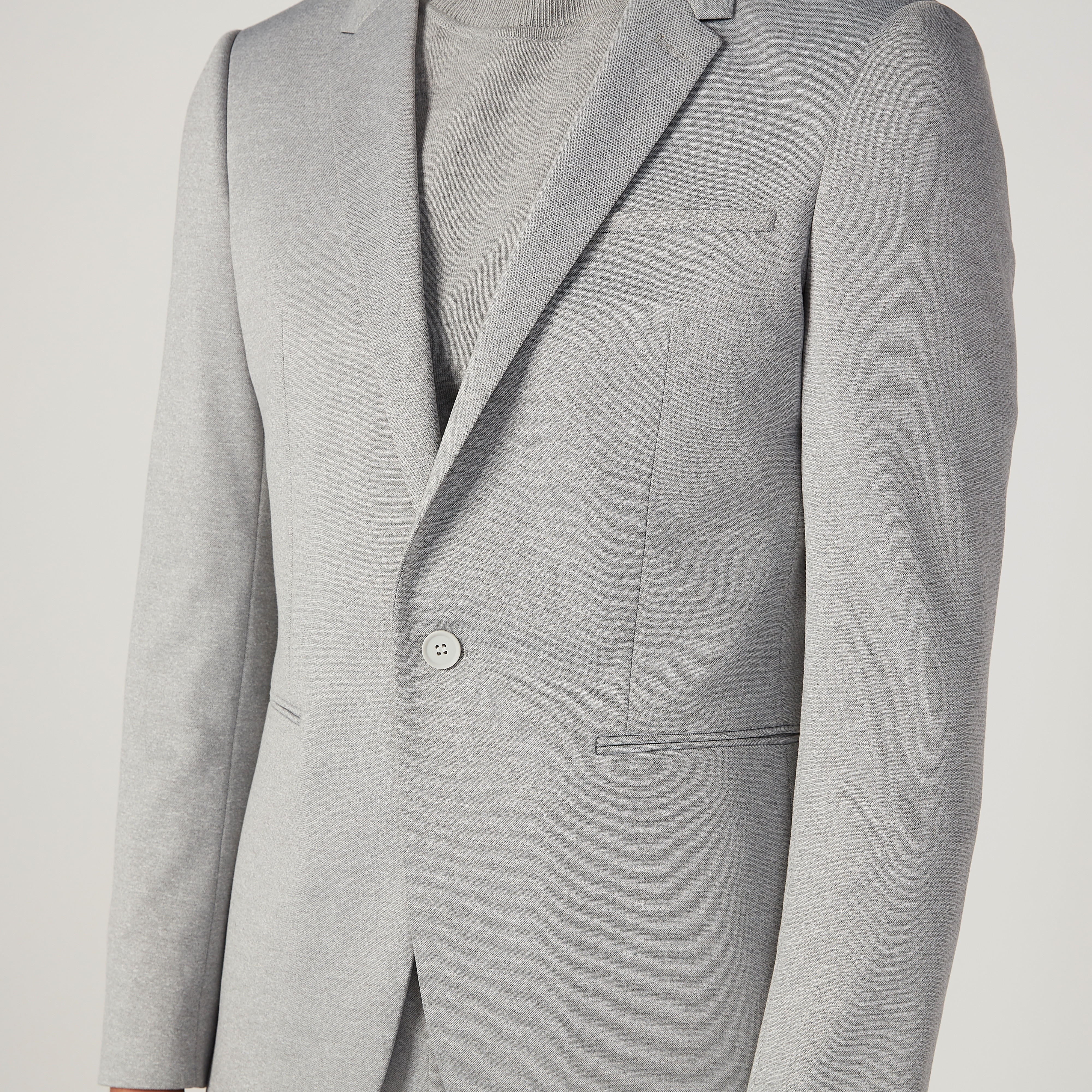 بليزر سكيني فيت بارز الملمس بأكمام طويلة وجيوب داخلية-men-winterwear-jacketsandblazers-image-3