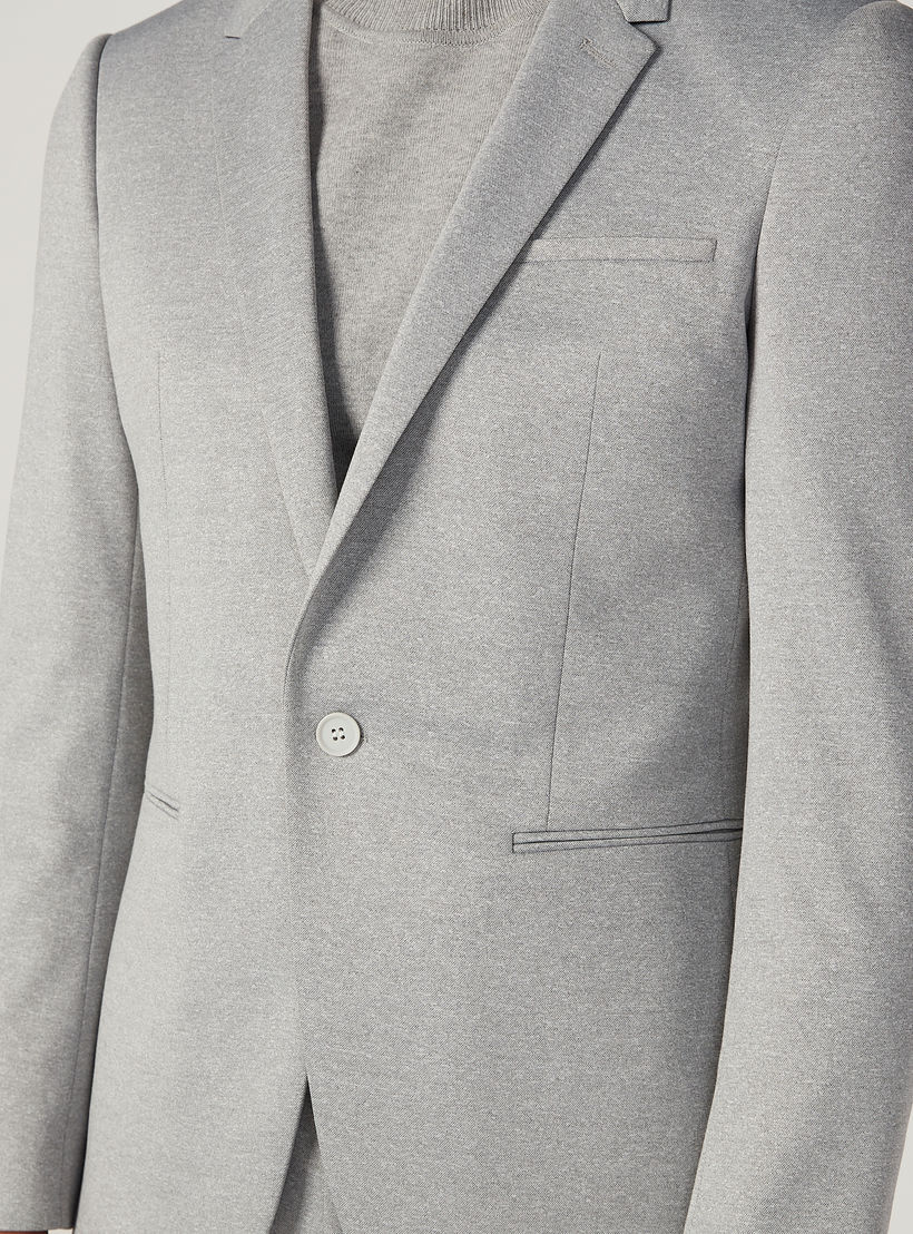 بليزر سكيني فيت بارز الملمس بأكمام طويلة وجيوب داخلية-men-winterwear-jacketsandblazers-image-3