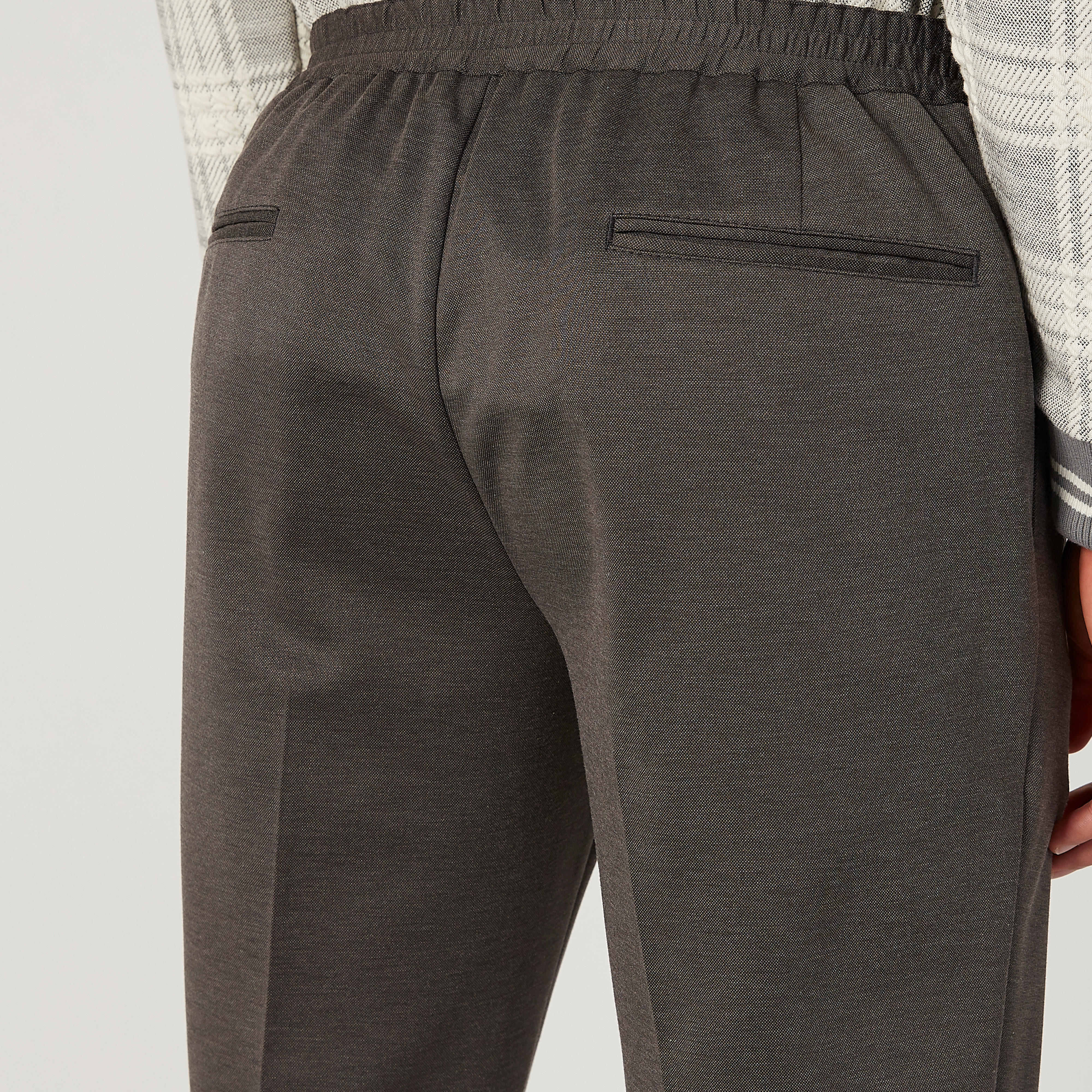 Full Length Plain Trousers with Pocket Detail and Belt Loops-men-clothing-bottoms-trousersandchinos-trousers-image-3