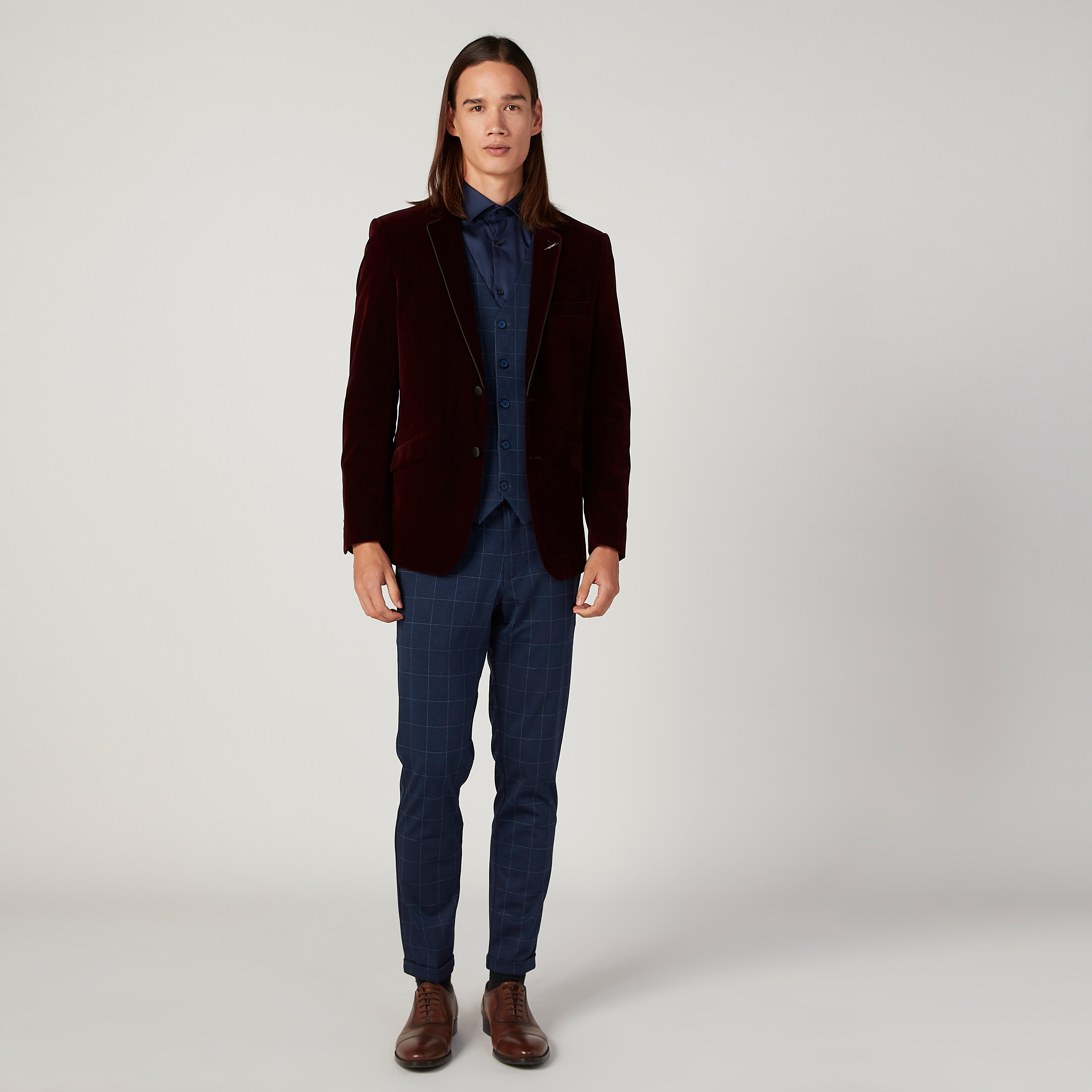 جاكيت سليم سادة بياقة مطوية وأكمام طويلة-men-clothing-jacketsandblazers-jackets-image-2