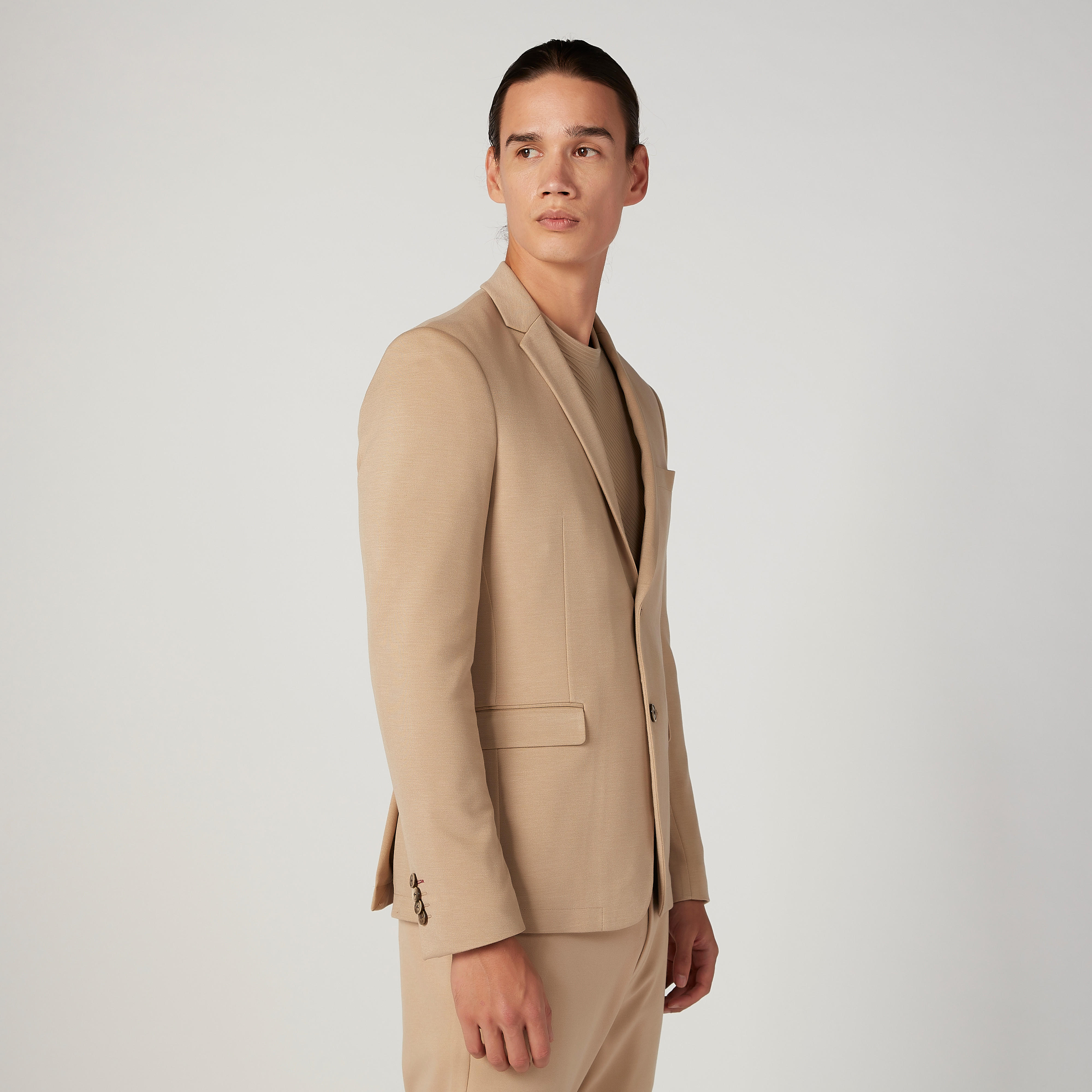 بليزر سليم فيت بارز الملمس بأكمام طويلة وجيوب بطيّة-men-winterwear-jacketsandblazers-image-5