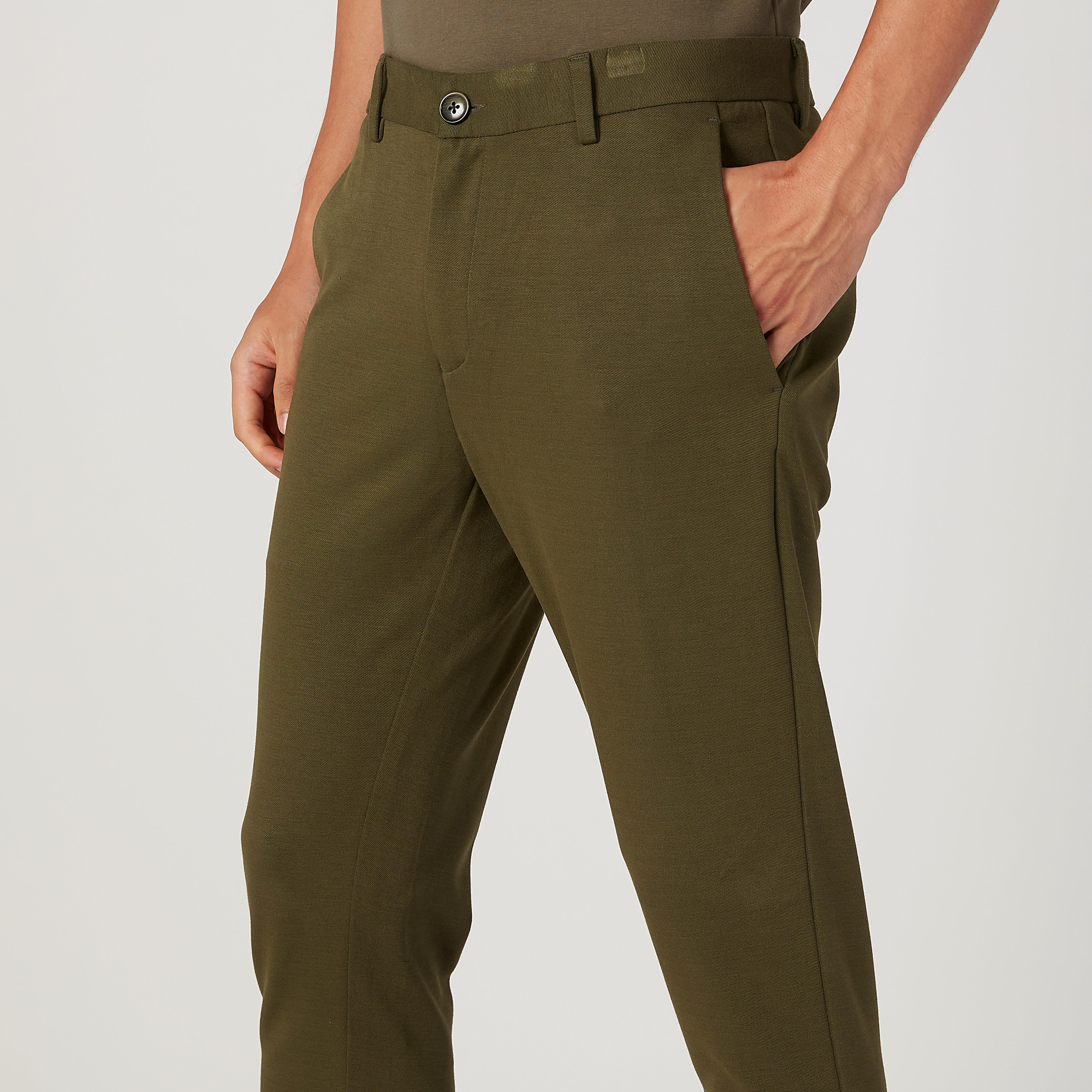 بنطلون سكيني فيت بارز الملمس بخصر متوسط الارتفاع وجيوب-men-clothing-bottoms-trousersandchinos-trousers-image-3