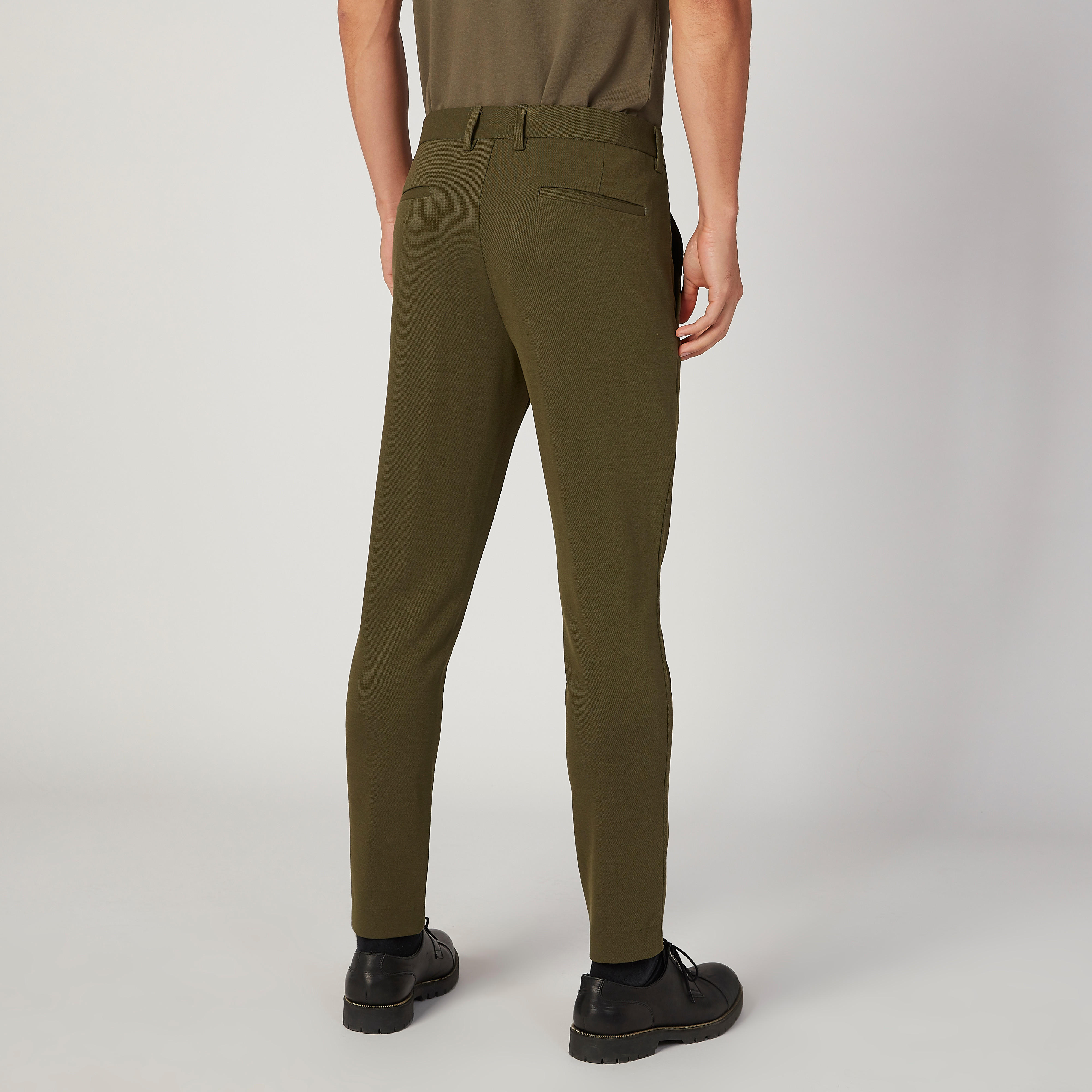بنطلون سكيني فيت بارز الملمس بخصر متوسط الارتفاع وجيوب-men-clothing-bottoms-trousersandchinos-trousers-image-4