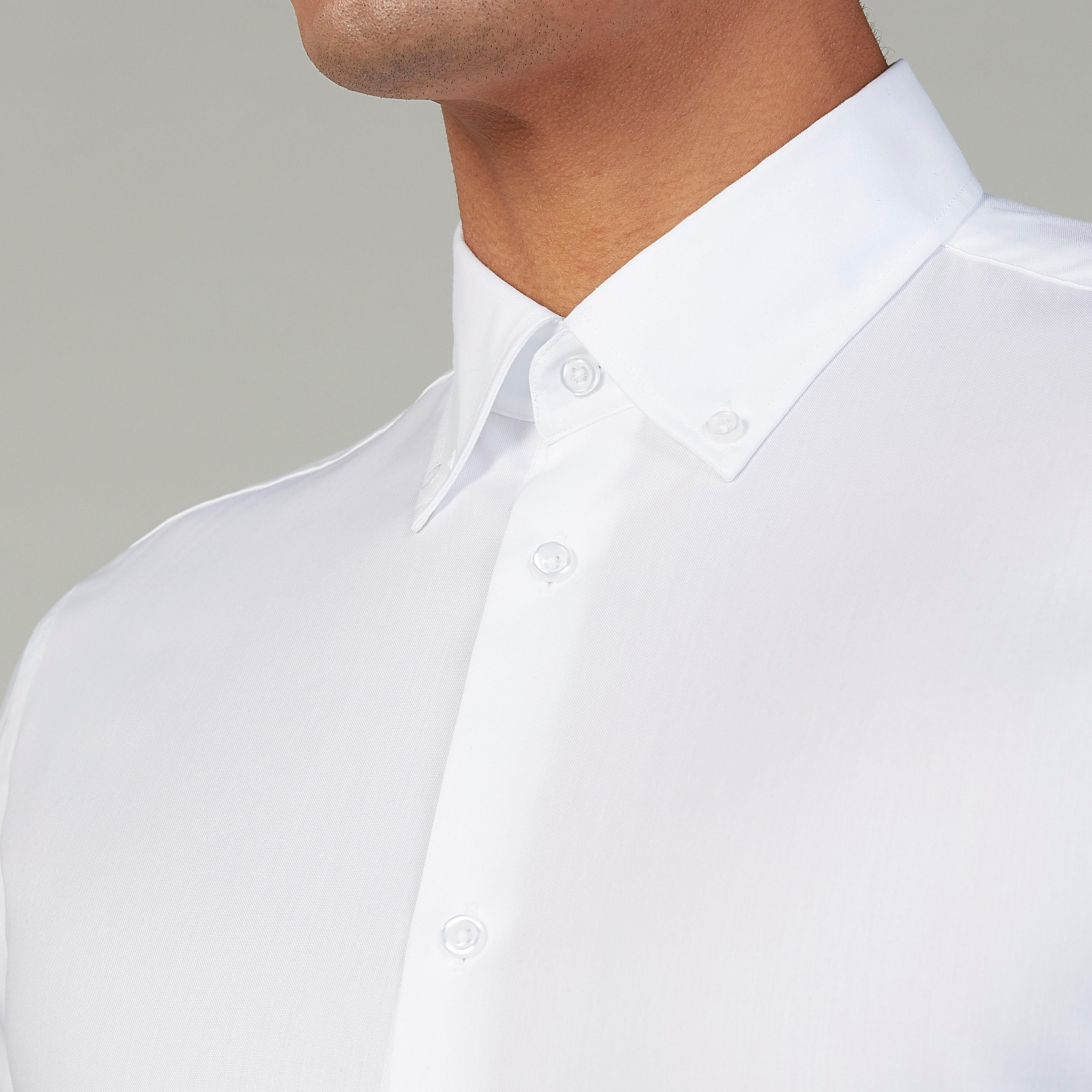 قميص مستدام رسمي سادة بقصّة سليم وأكمام طويلة -men-clothing-shirts-image-3