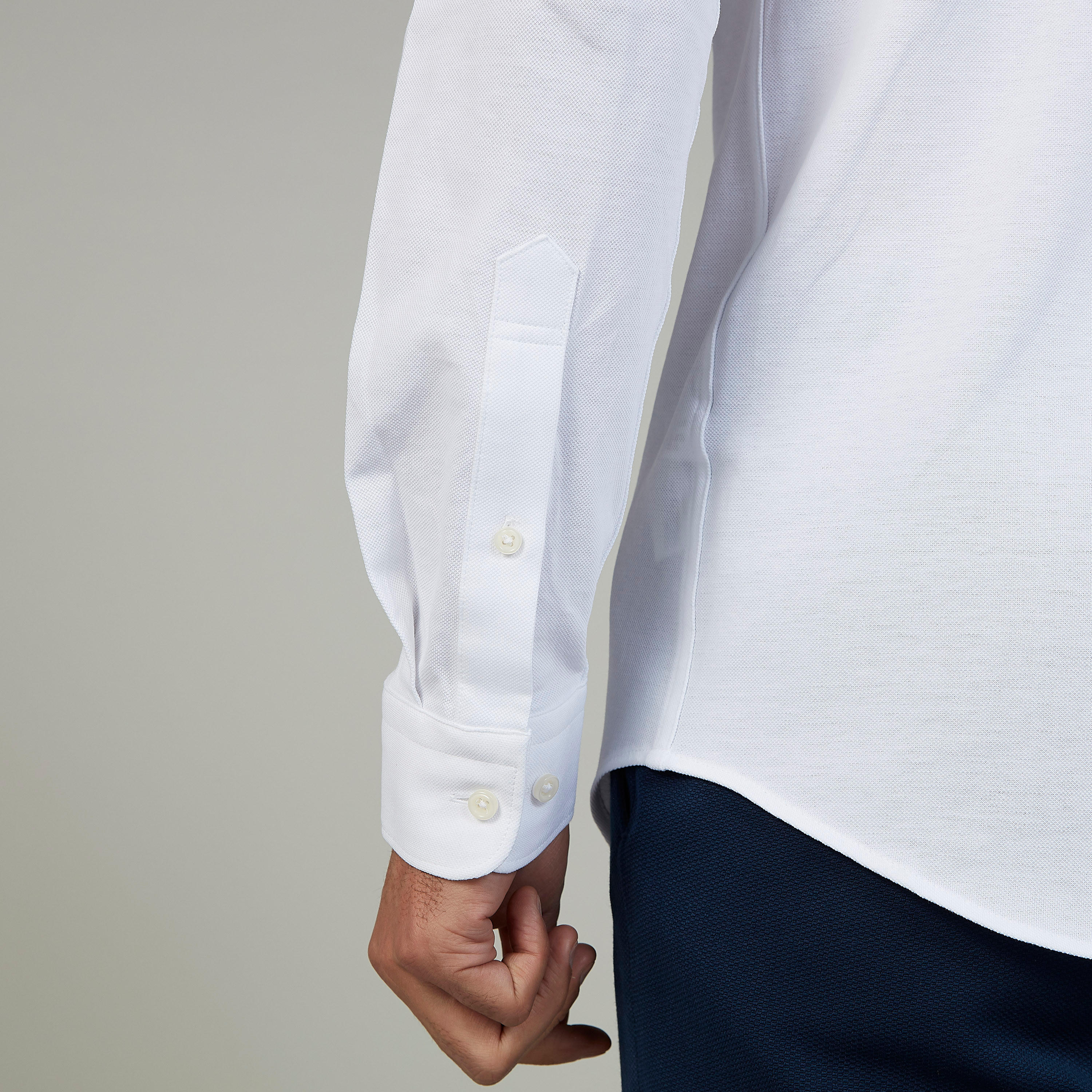 قميص مستدام رسمي بارز الملمس بياقة عاديّة وأكمام طويلة -men-clothing-shirts-image-3