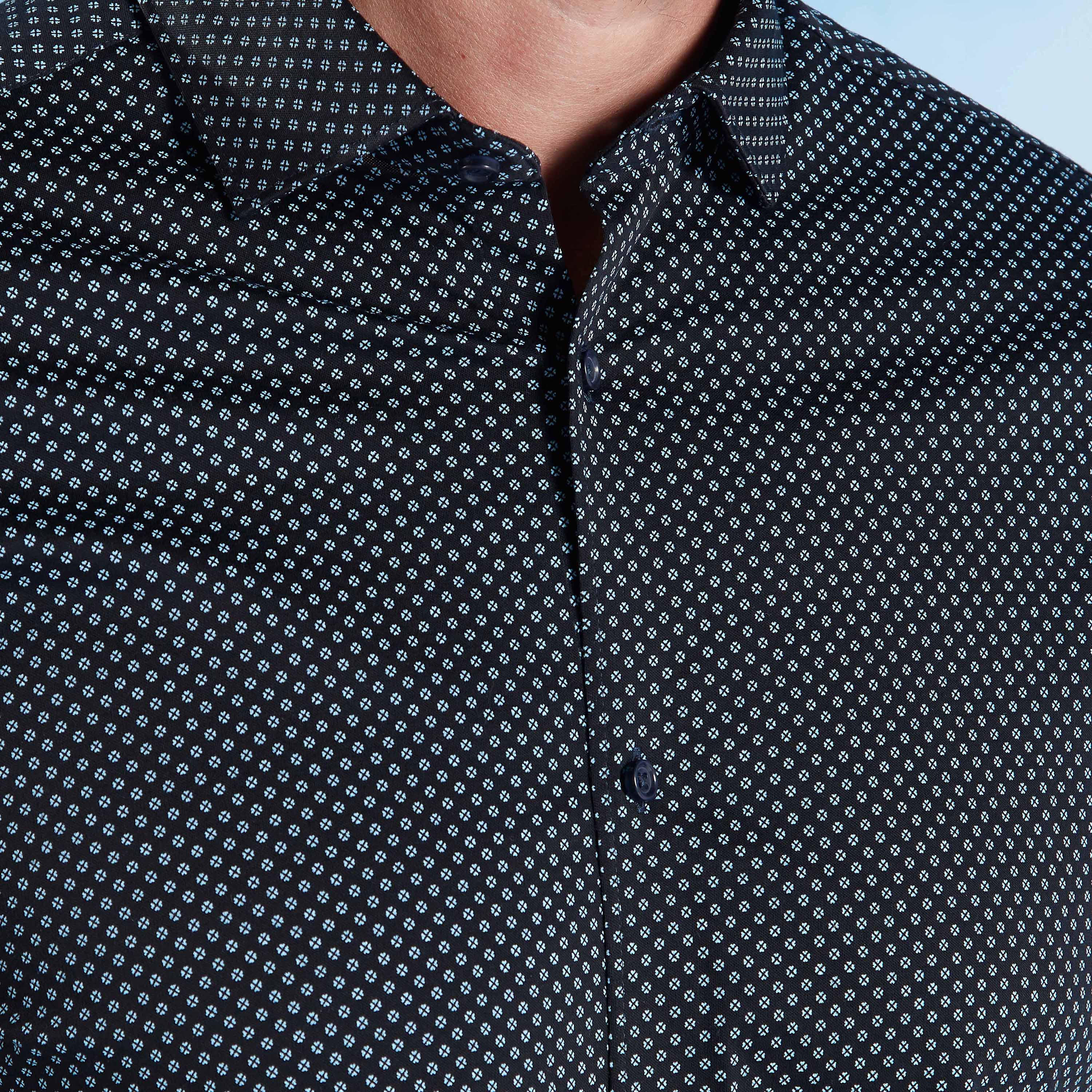 Printed Formal Shirt with Long Sleeves and Spread Collar-men-clothing-shirts-image-4