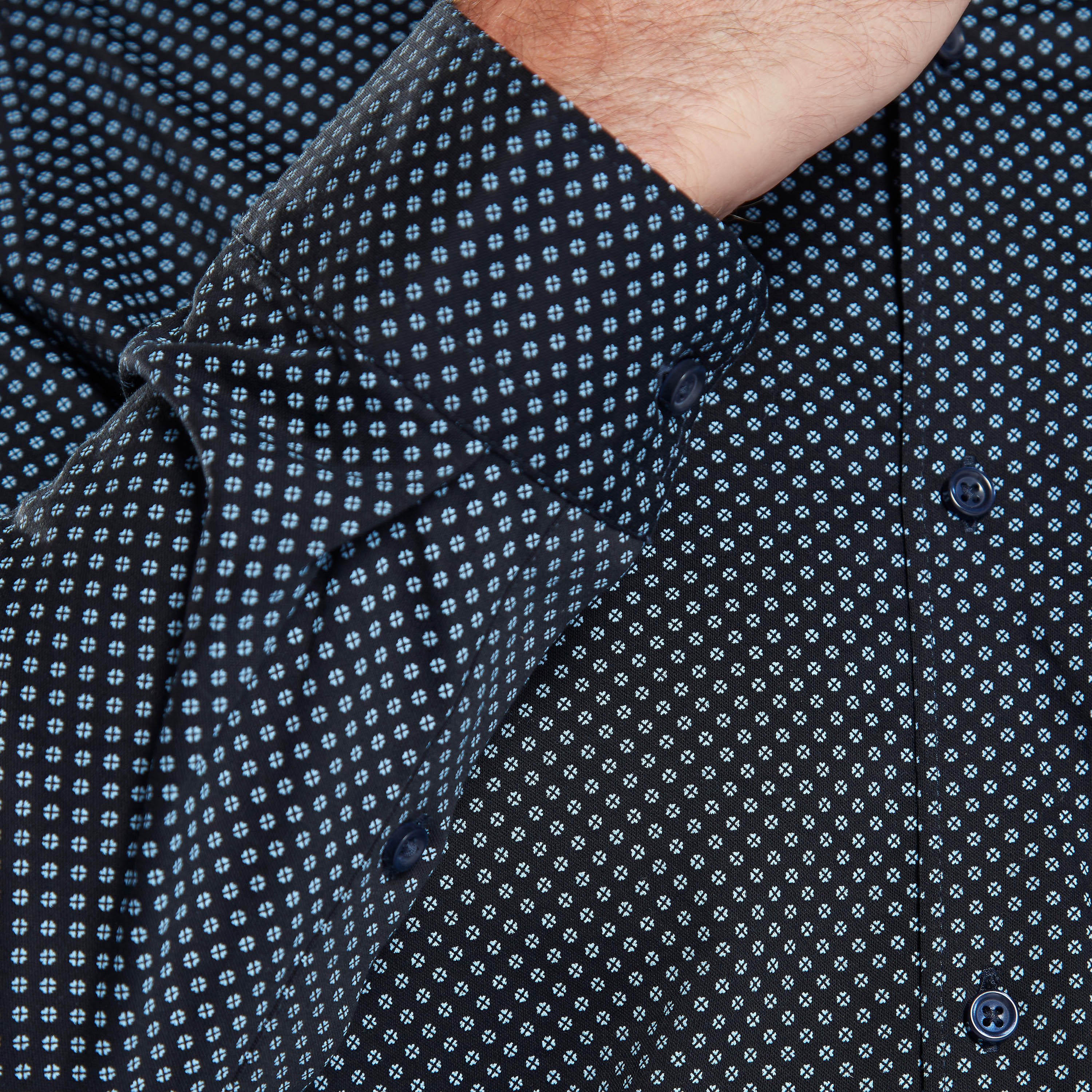 Printed Formal Shirt with Long Sleeves and Spread Collar-men-clothing-shirts-image-5