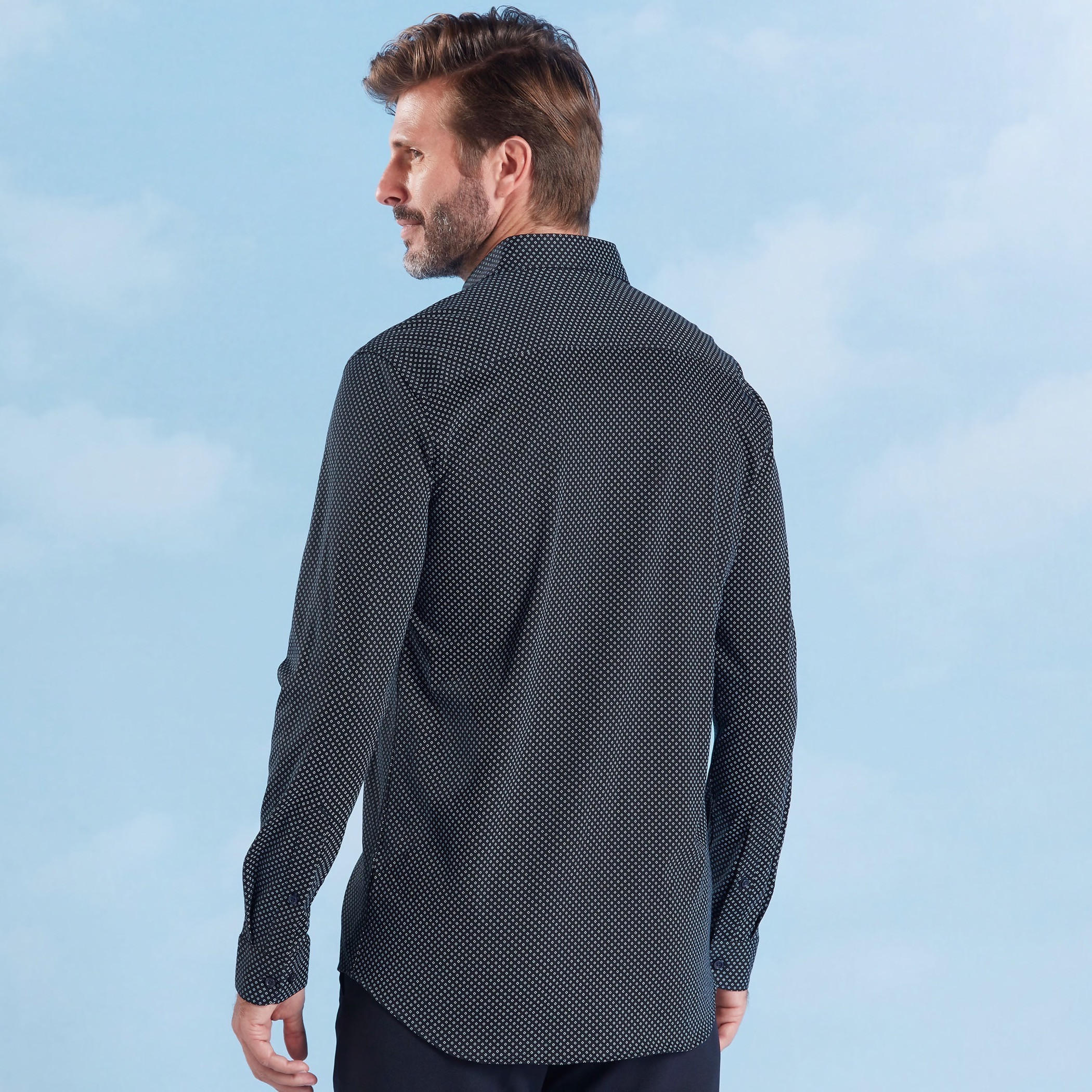 Printed Formal Shirt with Long Sleeves and Spread Collar-men-clothing-shirts-image-6