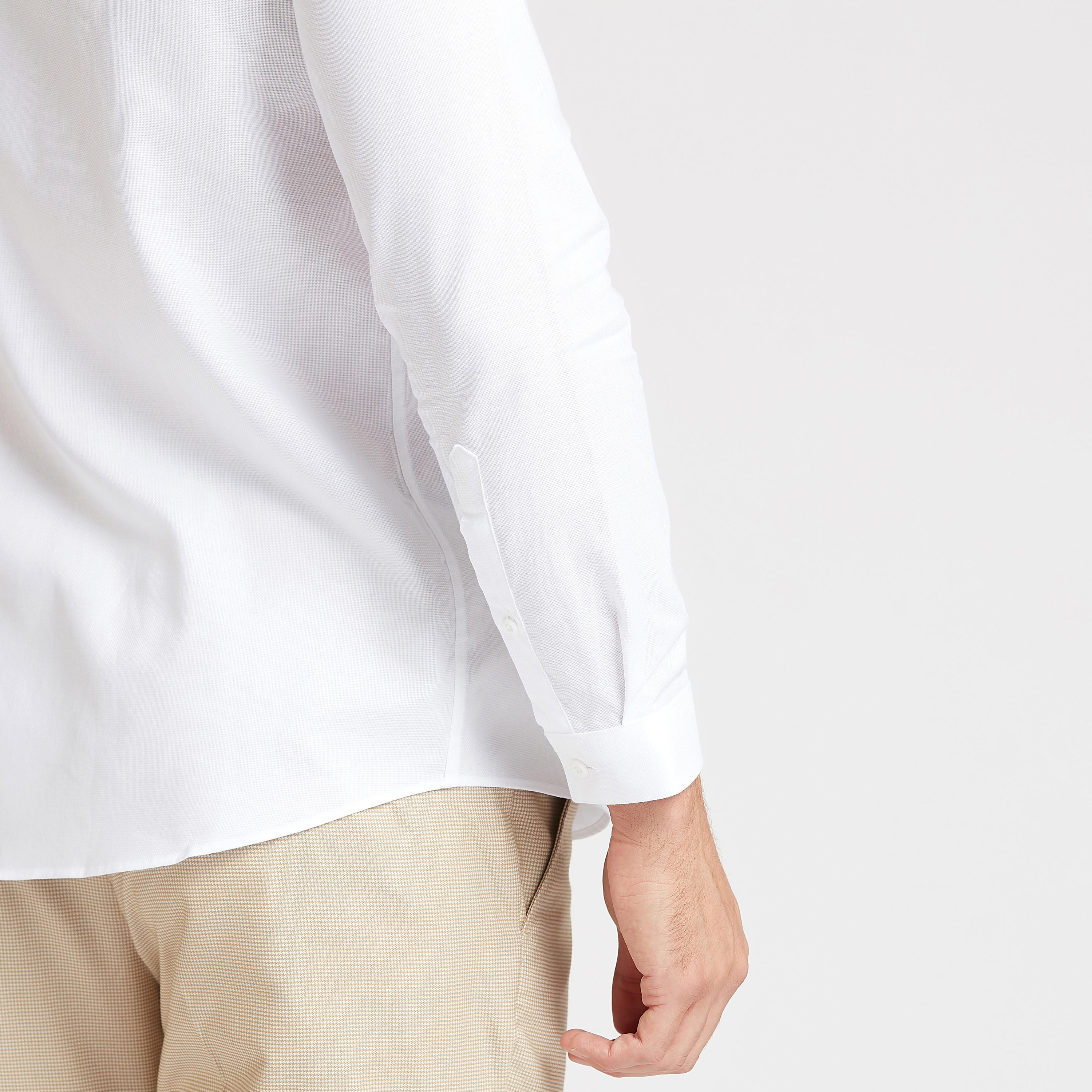 Solid Formal Shirt with Long Sleeves and Spread Collar-men-clothing-shirts-image-2