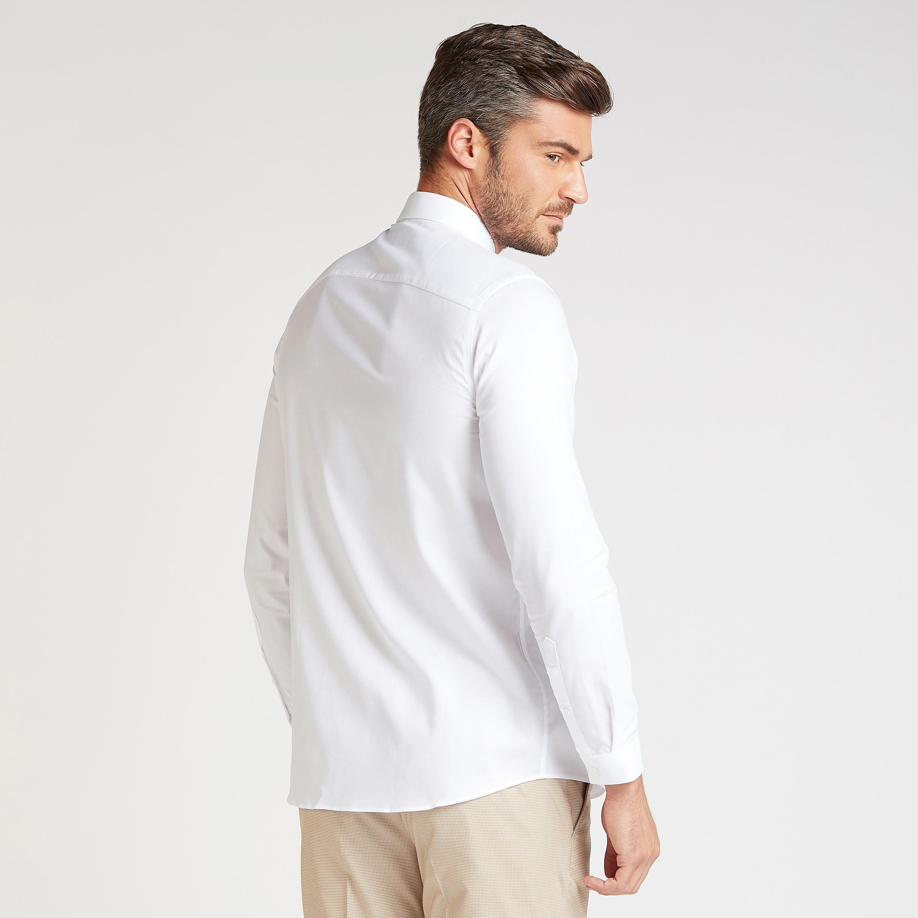 Solid Formal Shirt with Long Sleeves and Spread Collar-men-clothing-shirts-image-4