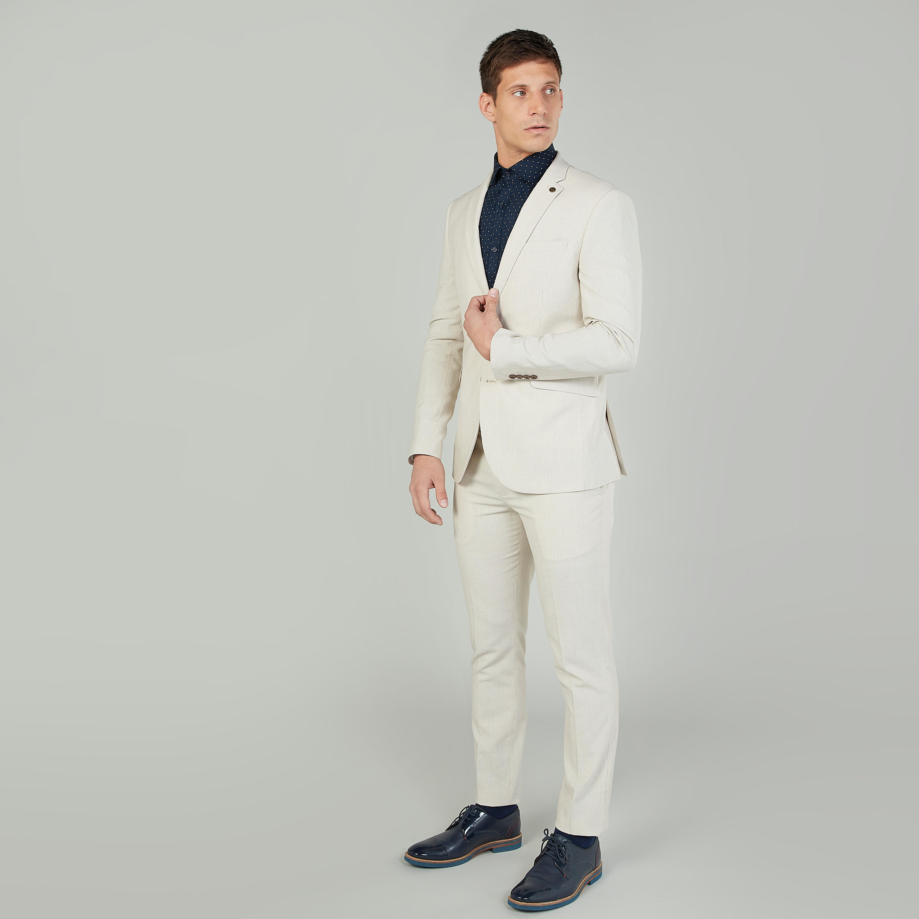 قميص مستدام سليم فيت بياقة عاديّة وأكمام طويلة وطبعات -men-clothing-shirts-image-2