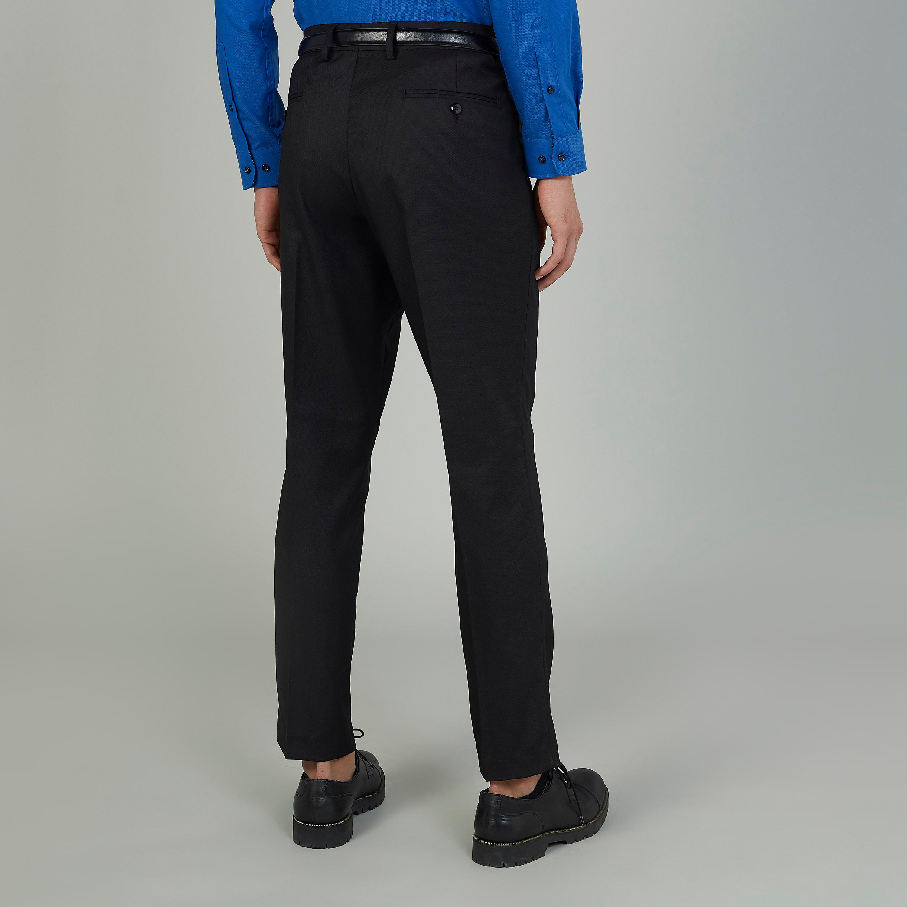 بنطلون رسمي سادة سليم بجيوب وحلقات حزام-men-clothing-bottoms-trousersandchinos-trousers-image-4