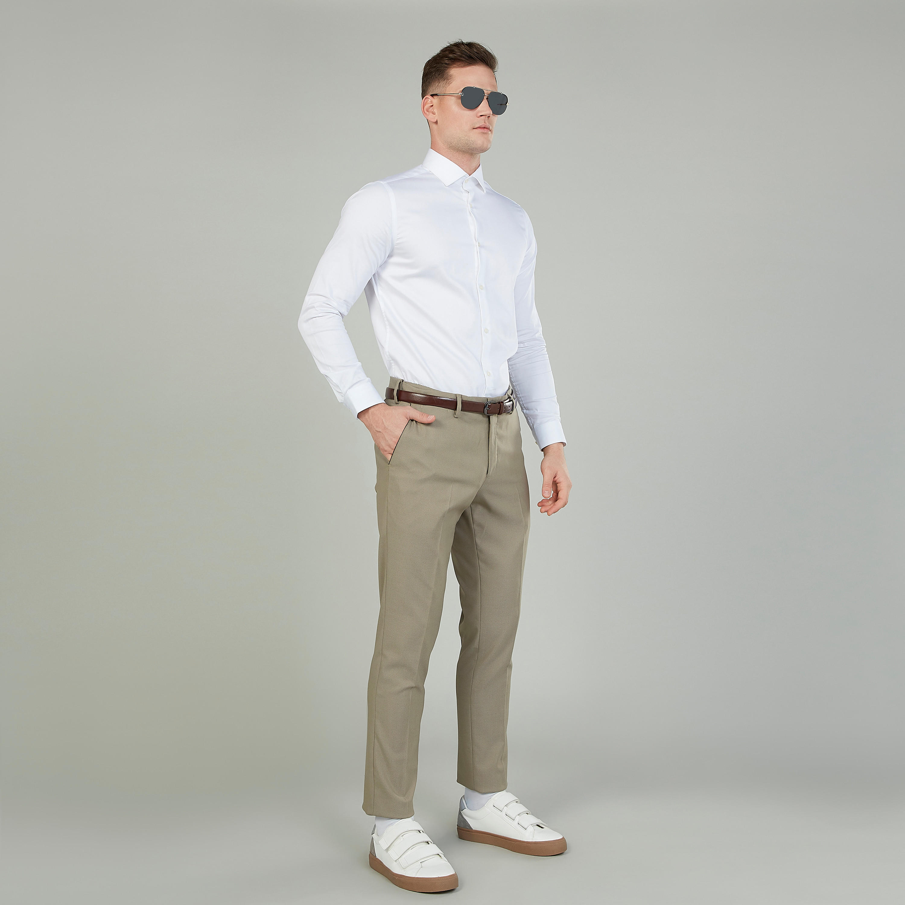 بنطلون رسمي سادة سليم بجيوب وحلقات حزام-men-clothing-bottoms-trousersandchinos-trousers-image-6