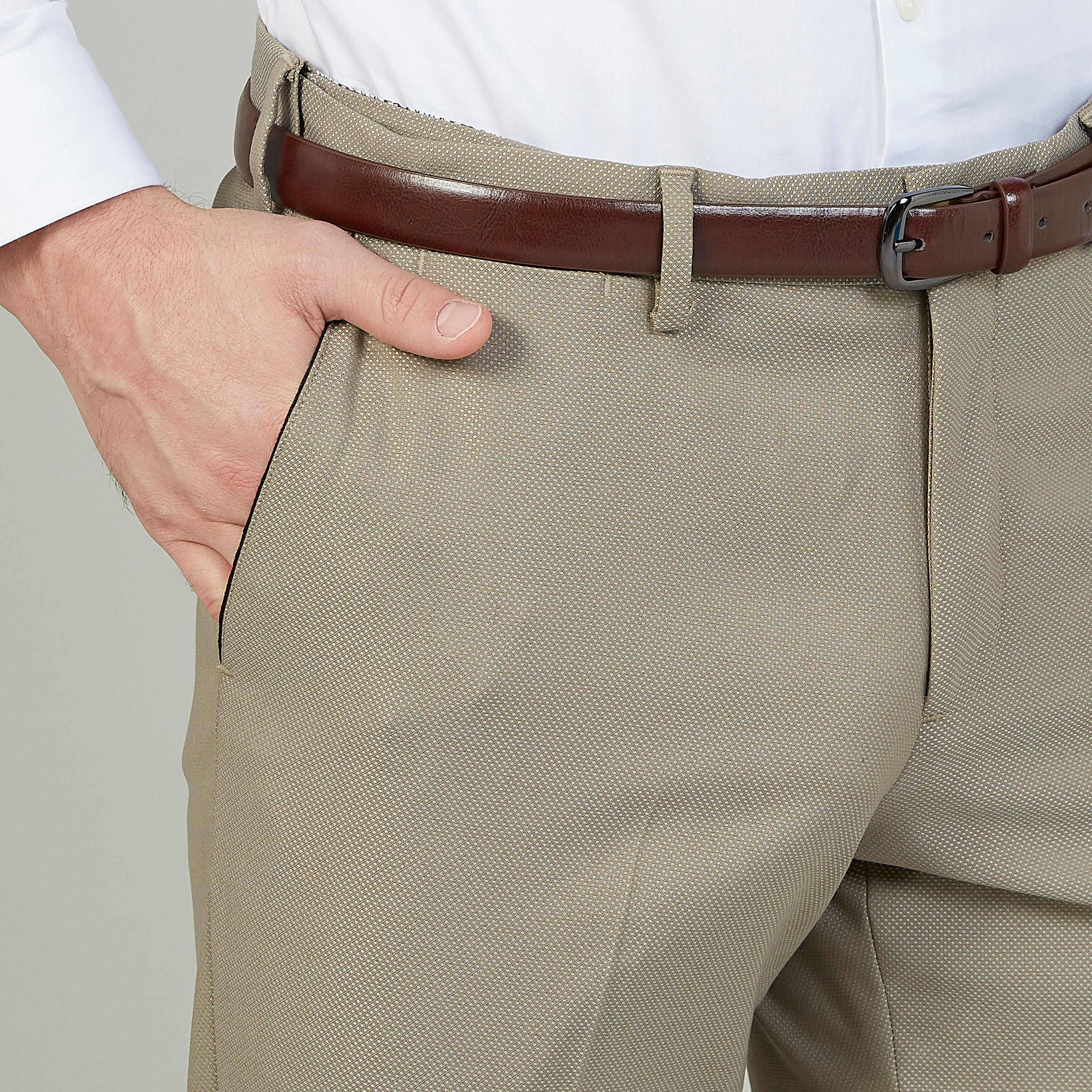 بنطلون رسمي سادة سليم بجيوب وحلقات حزام-men-clothing-bottoms-trousersandchinos-trousers-image-7