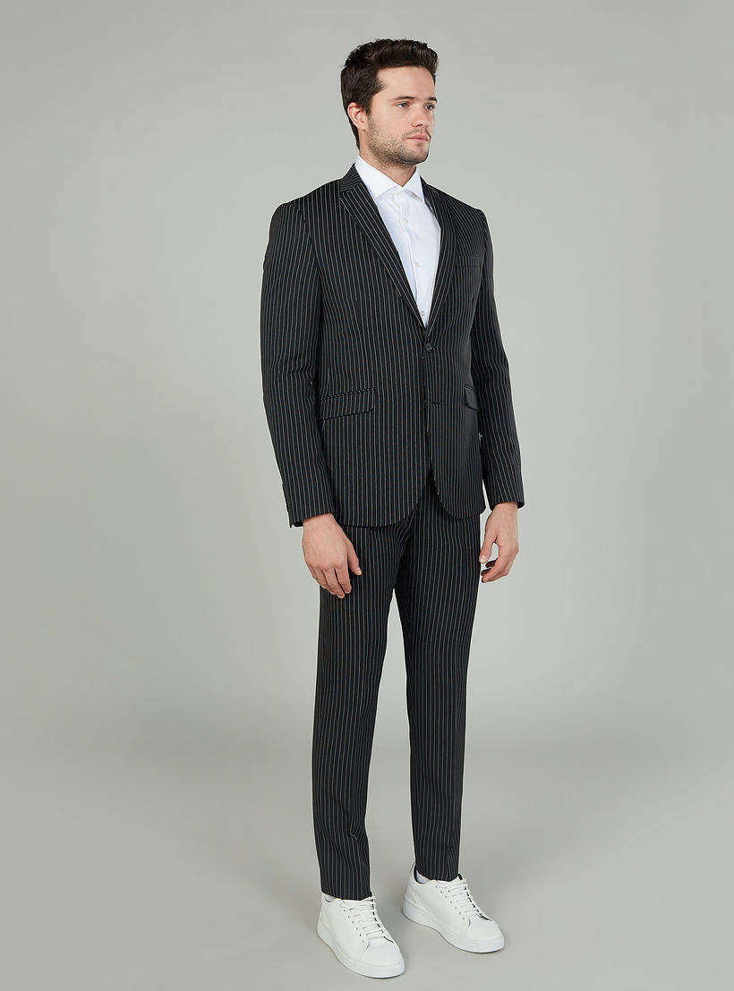 بنطلون مخطّط سليم بخصر متوسط الارتفاع وعراوي وجيوب-men-clothing-bottoms-trousersandchinos-trousers-image-2