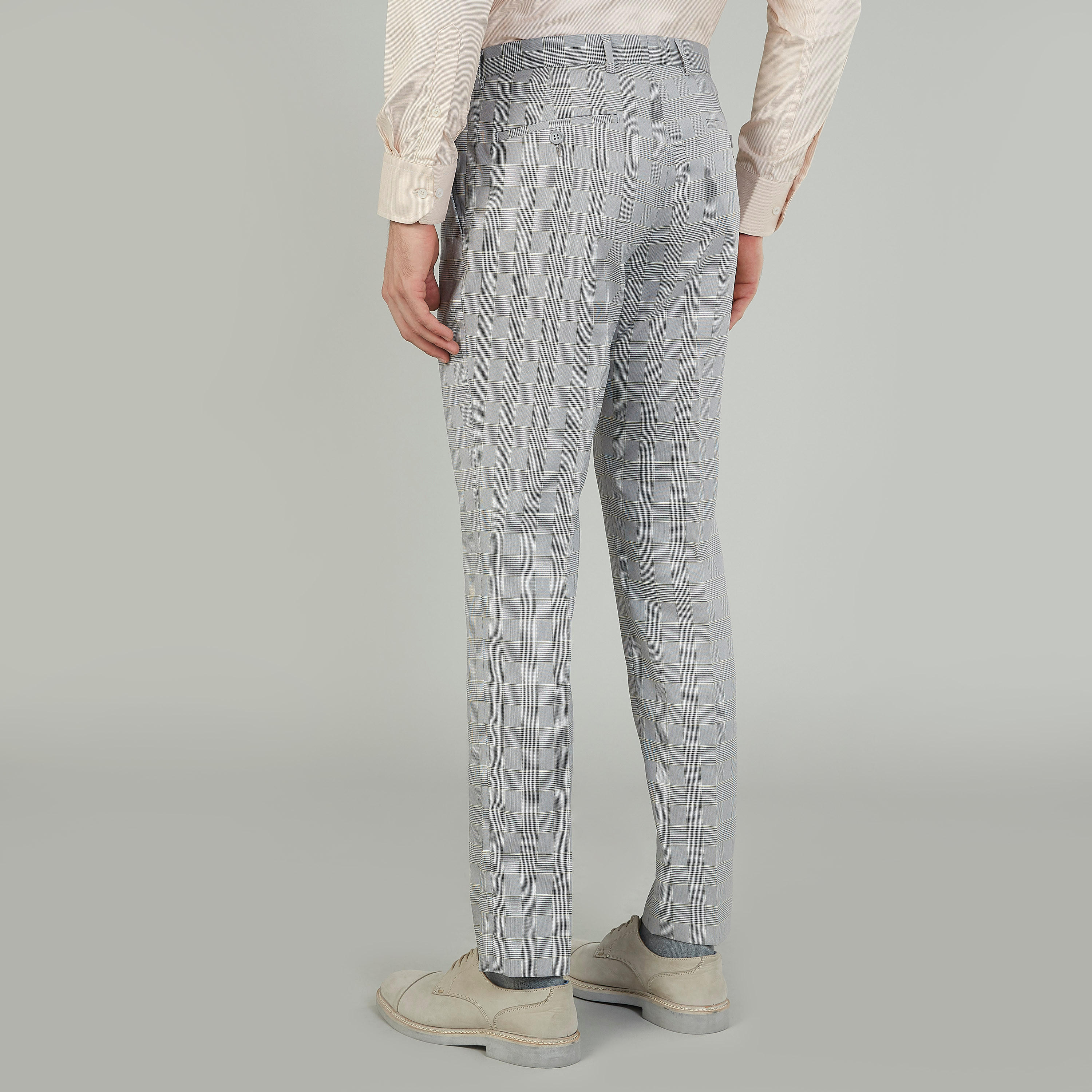 بنطلون كاروهات سليم بخصر متوسط الارتفاع وعراوي وجيوب-men-clothing-bottoms-trousersandchinos-trousers-image-4