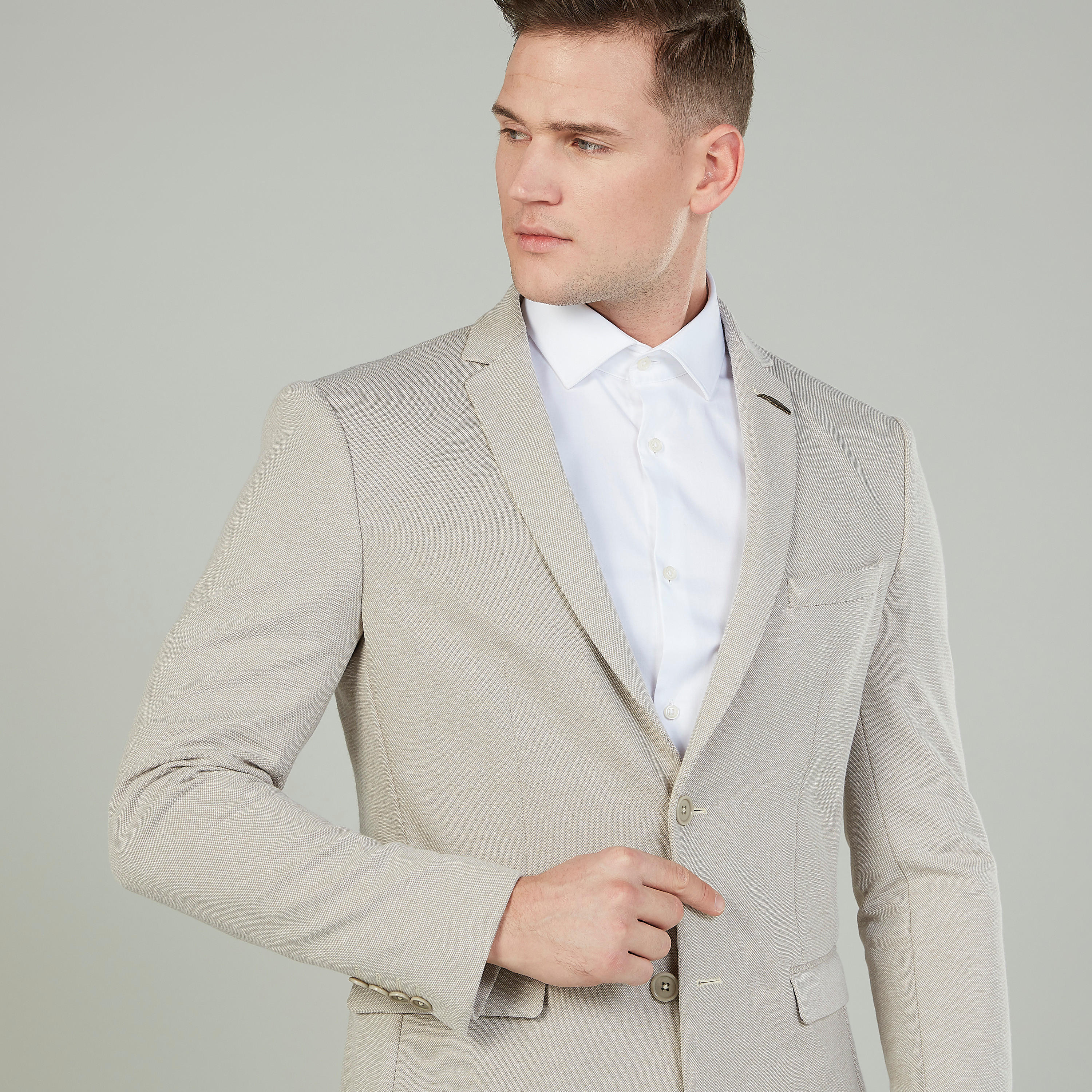 جاكيت رسمي سليم بارز الملمس بأكمام طويلة وياقة مطويّة-men-winterwear-jacketsandblazers-image-3