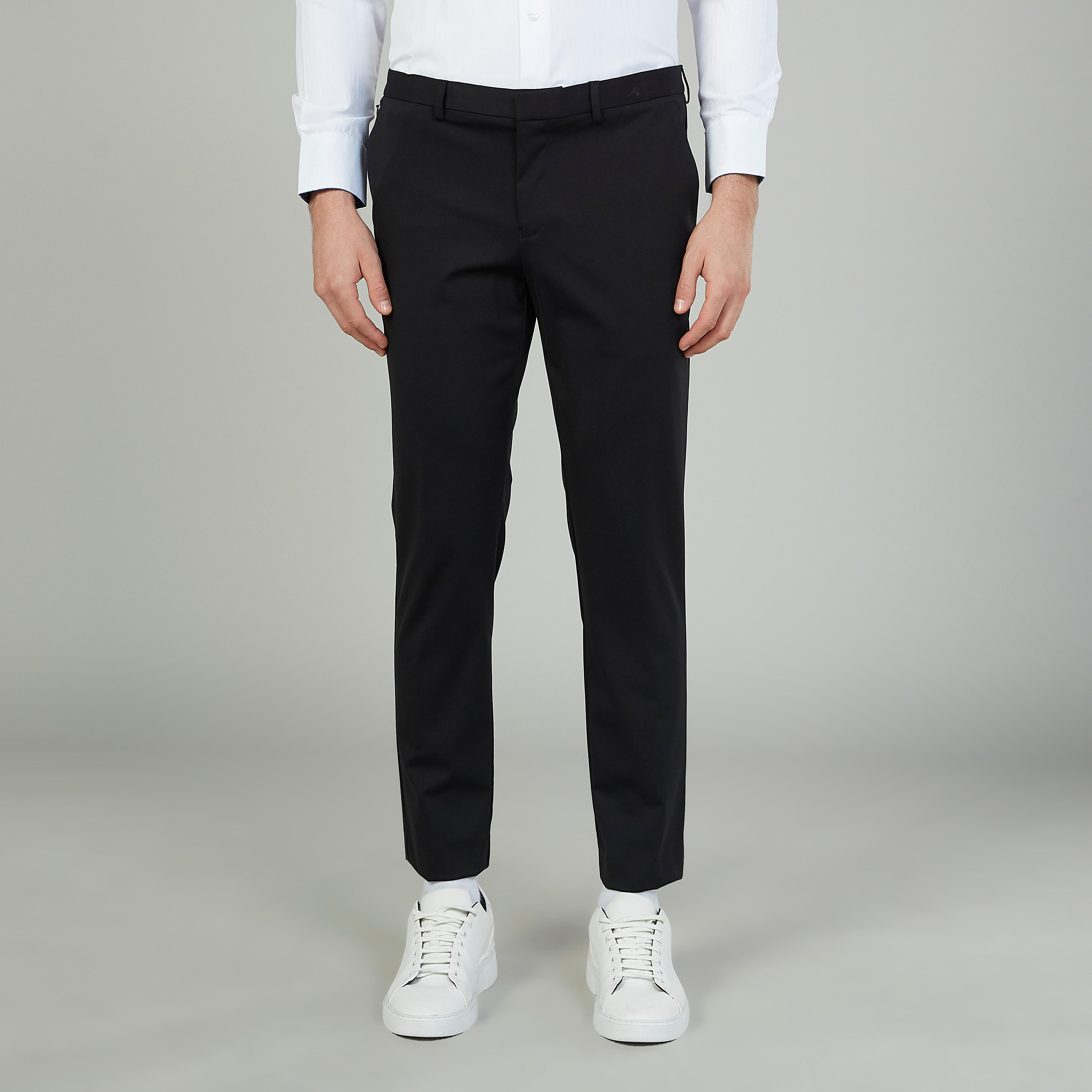 بنطلون رسمي سليم سادة بخصر متوسط الارتفاع وجيوب-men-clothing-bottoms-trousersandchinos-trousers-image-5