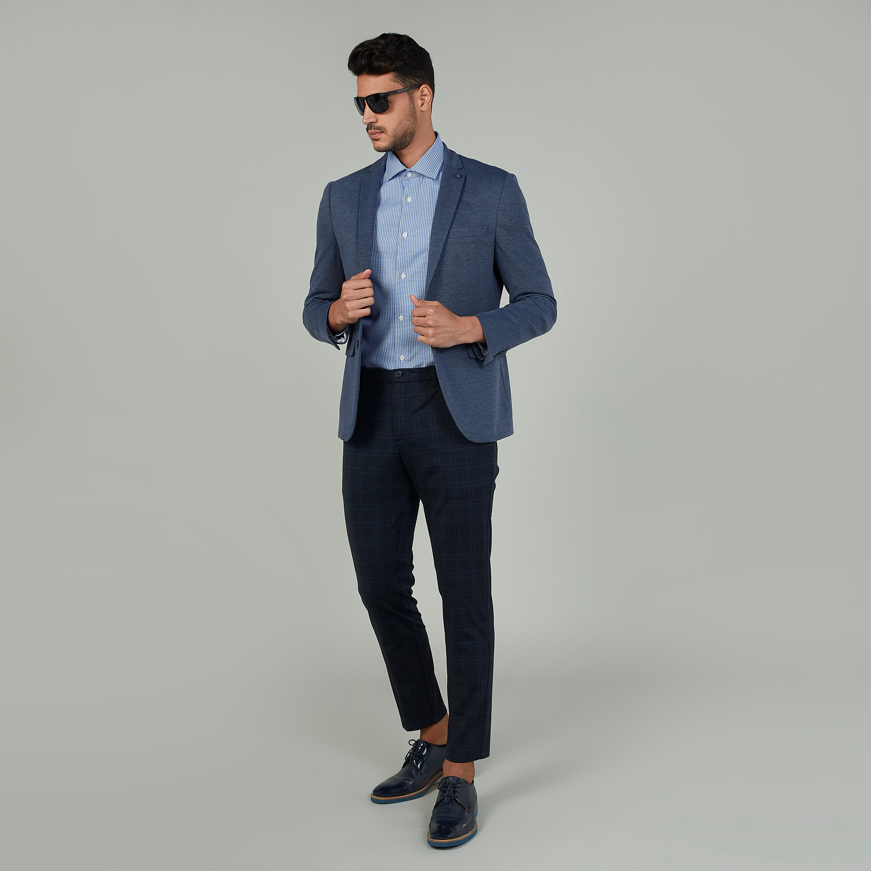 Sustainable Chequered Formal Shirt with Long Sleeves-men-clothing-shirts-image-2