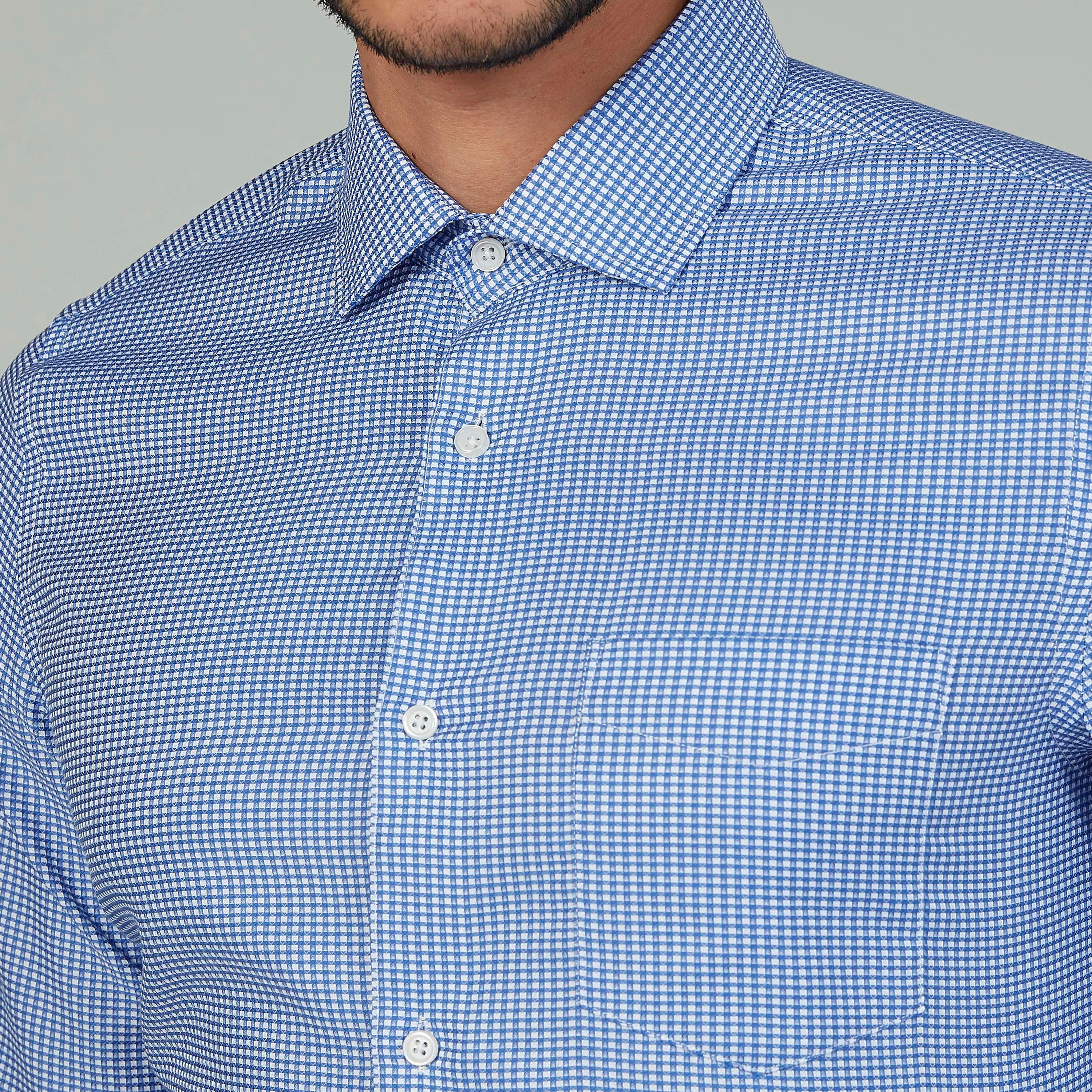 Sustainable Chequered Formal Shirt with Long Sleeves-men-clothing-shirts-image-3