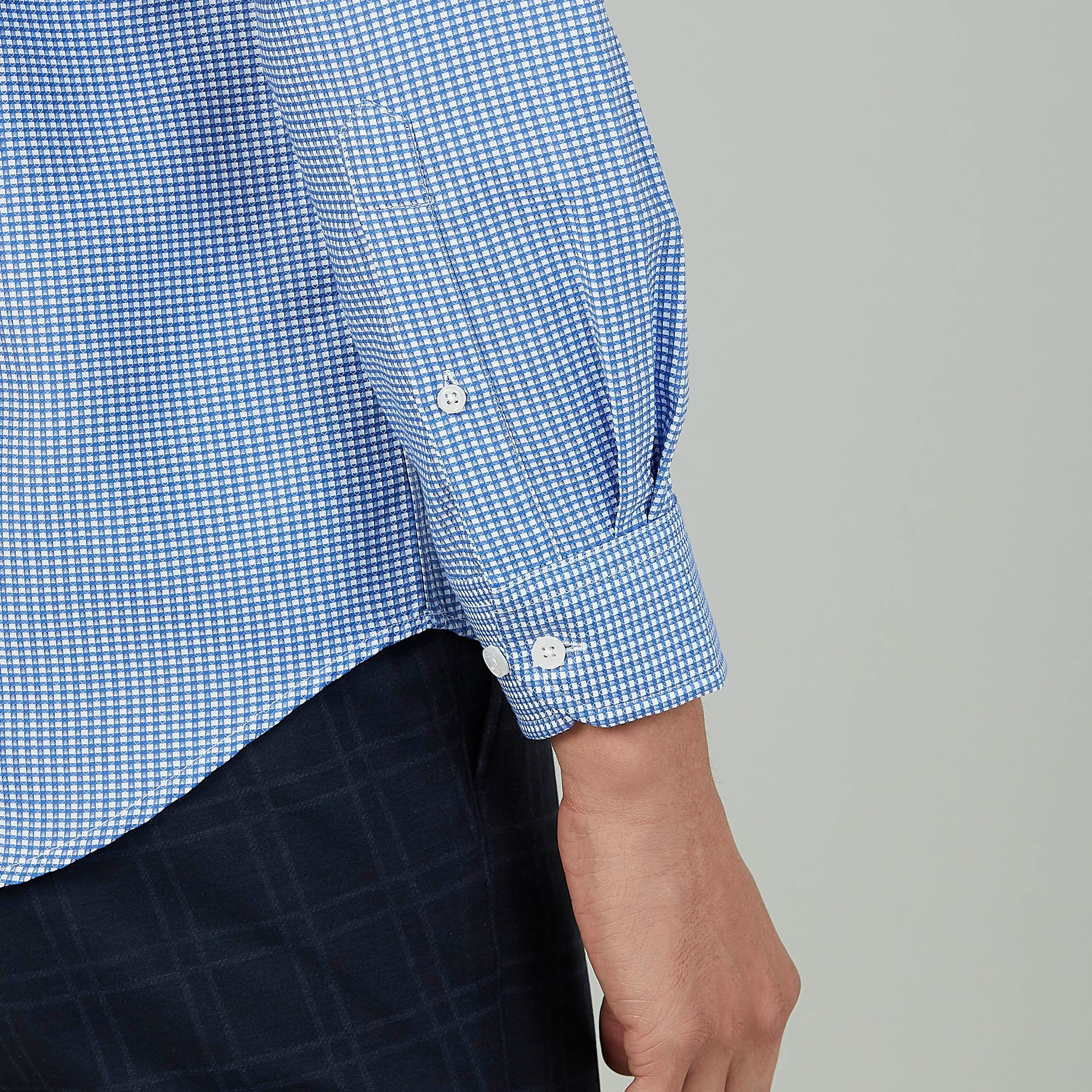 Sustainable Chequered Formal Shirt with Long Sleeves-men-clothing-shirts-image-5