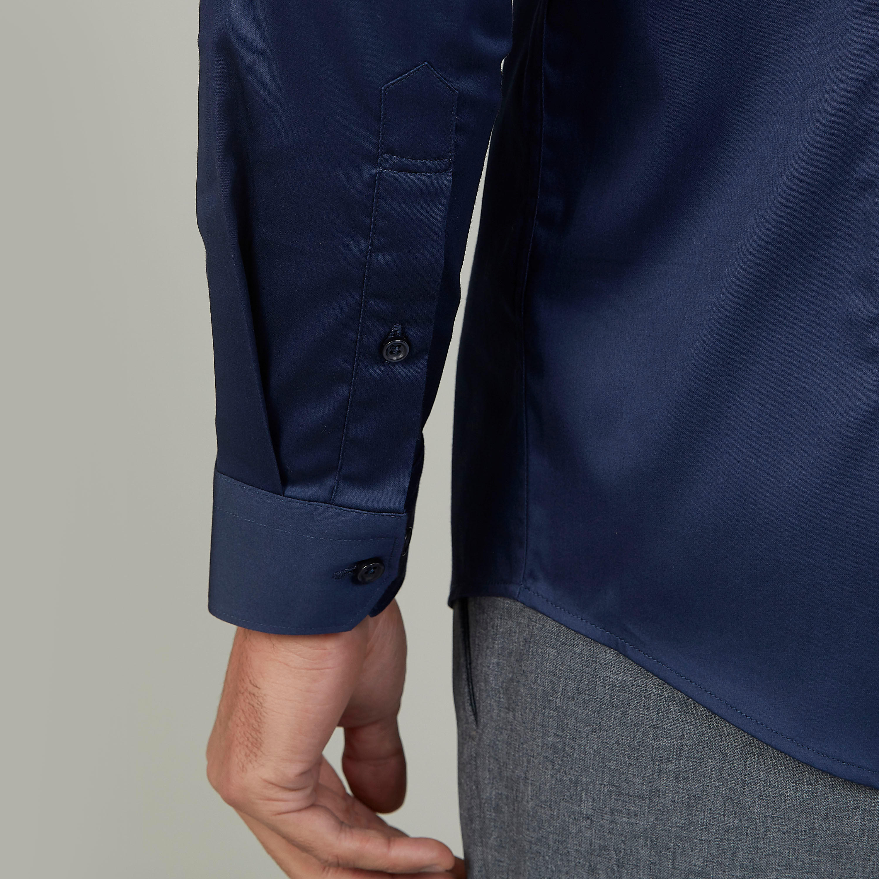 قميص رسمي سادة بأكمام طويلة-men-clothing-shirts-image-3