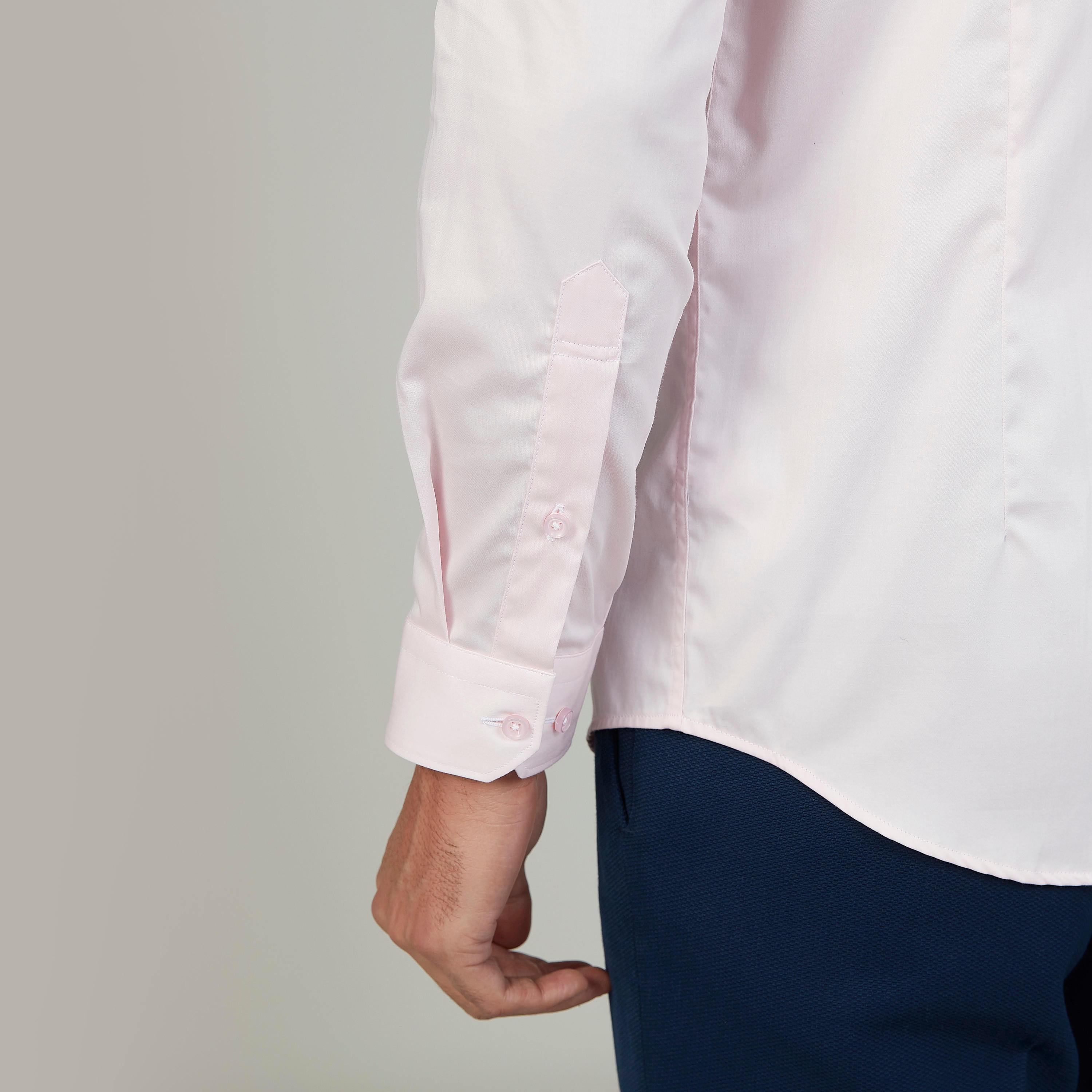 Solid Woven Shirt with Long Sleeves-men-clothing-shirts-image-3
