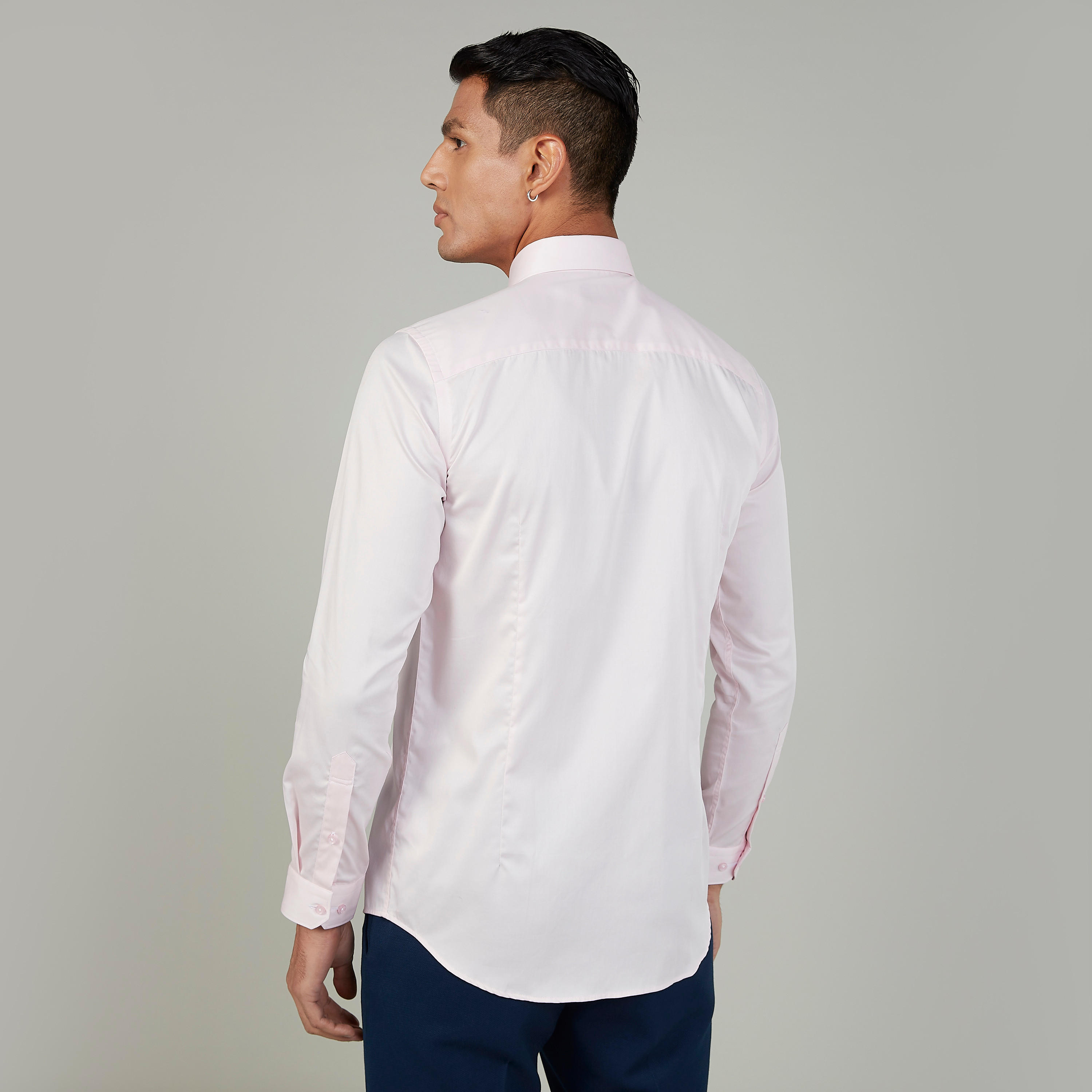 Solid Woven Shirt with Long Sleeves-men-clothing-shirts-image-4