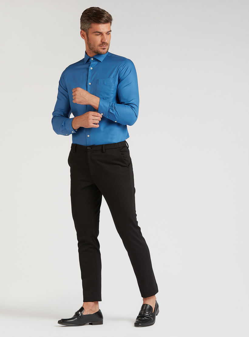 قميص رسمي سادة بأكمام طويلة وجيب على الصّدر-men-clothing-shirts-image-5