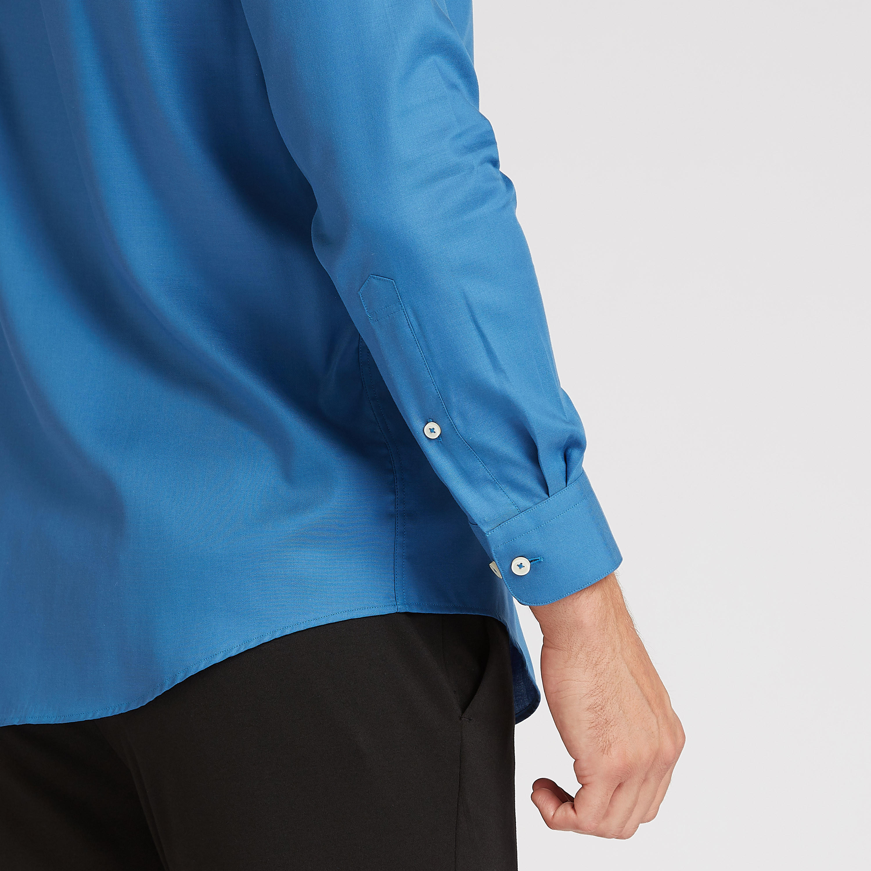 قميص رسمي سادة بأكمام طويلة وجيب على الصّدر-men-clothing-shirts-image-2