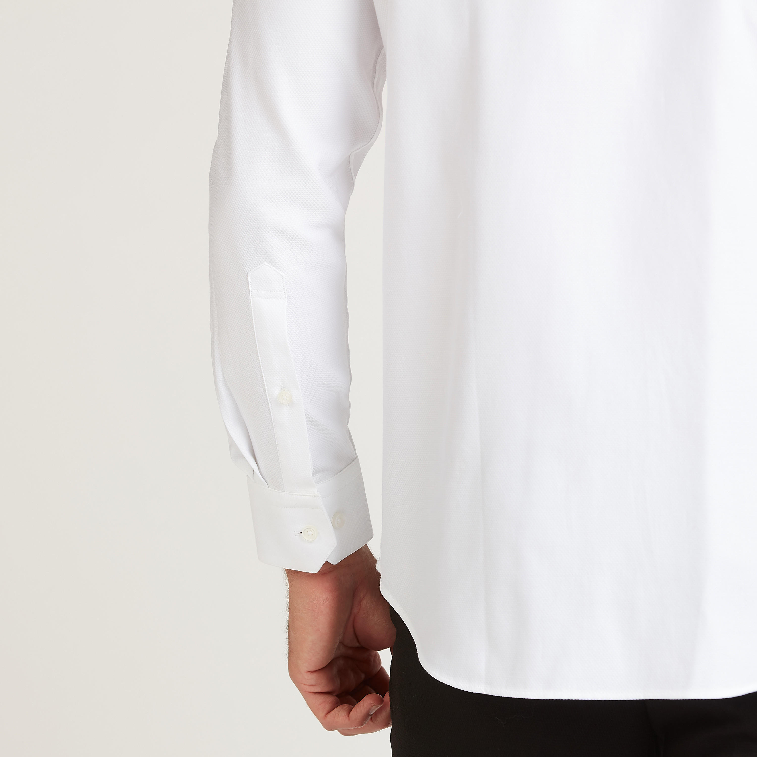 قميص رسمي سادة بأكمام طويلة وجيب على الصدر-men-clothing-shirts-image-5