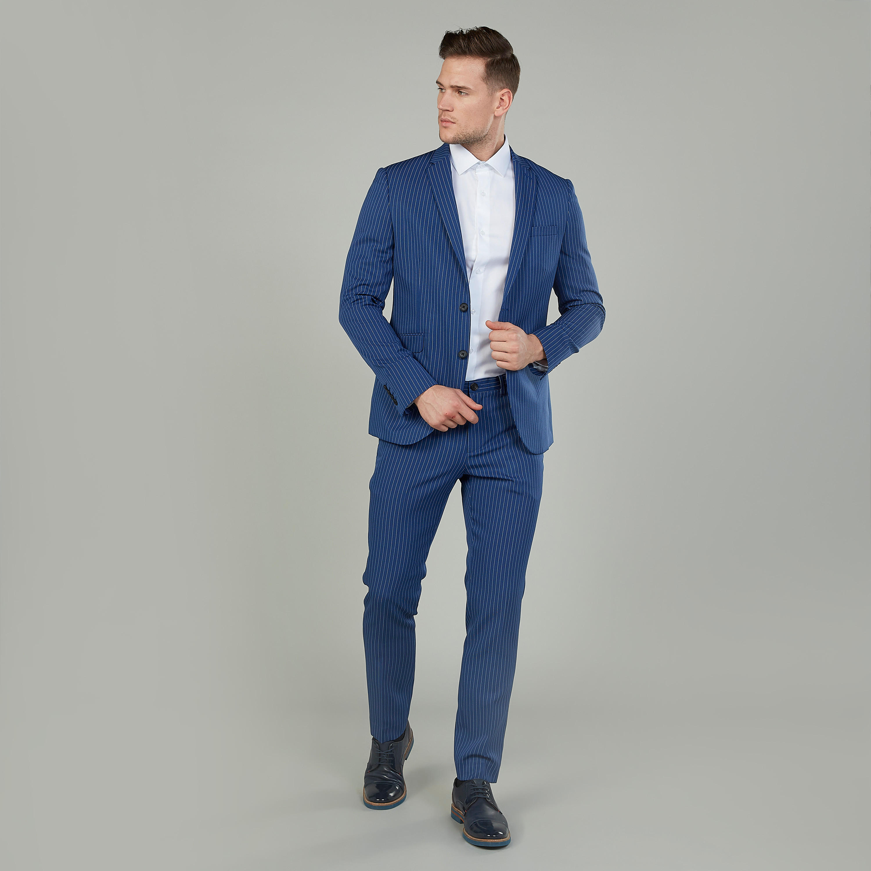Plain Shirt with Long Sleeves and Spread Collar-men-clothing-shirts-image-2